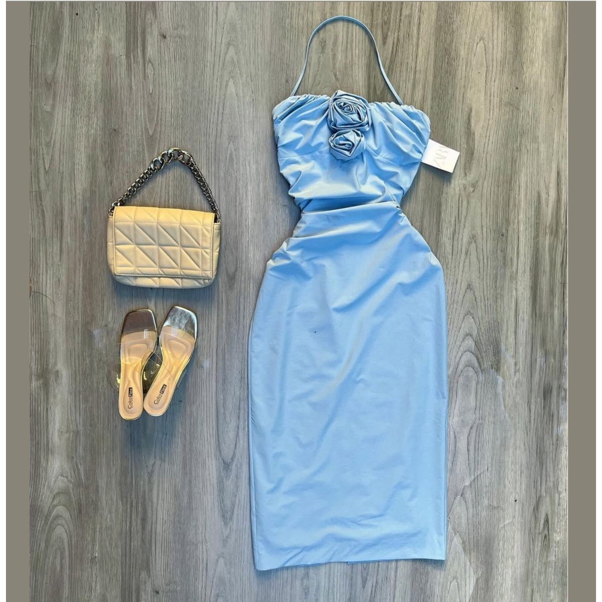 Zara ZARA BLOGGER FAVE!!! Midi Dress with Floral Applique NWT Size XL / US 12-14 / IT 48-50 - 24 Thumbnail