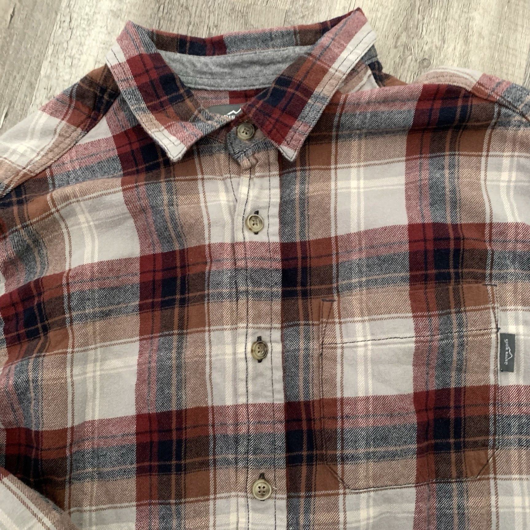 Eddie Bauer Eddie Bauer Flannel Shirt Mens XL Gray Red Plaid 100% Cotton Relaxed Fit Button-Up Size US XL / EU 56 / 4 - 7 Thumbnail