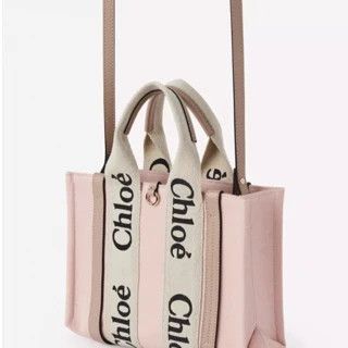 Chloe o1loc1c10425 Size: OS / Woody Small Tote Bag in Powder Pink Size ONE SIZE - 3 Thumbnail