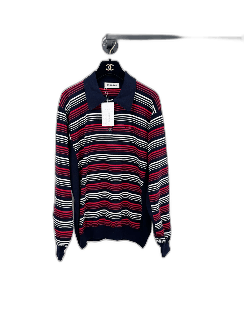 Miu Miu Miumiu Striped Knit Sweater, Size 38 Size M / US 6-8 / IT 42-44 - 1 Thumbnail