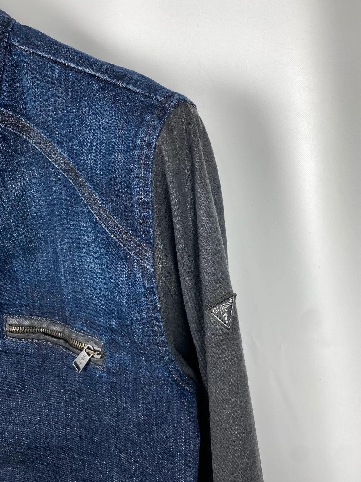 Guess Guess Lot.02 Denim Biker Jacket Rare size S Size US S / EU 44-46 / 1 - 3 Thumbnail
