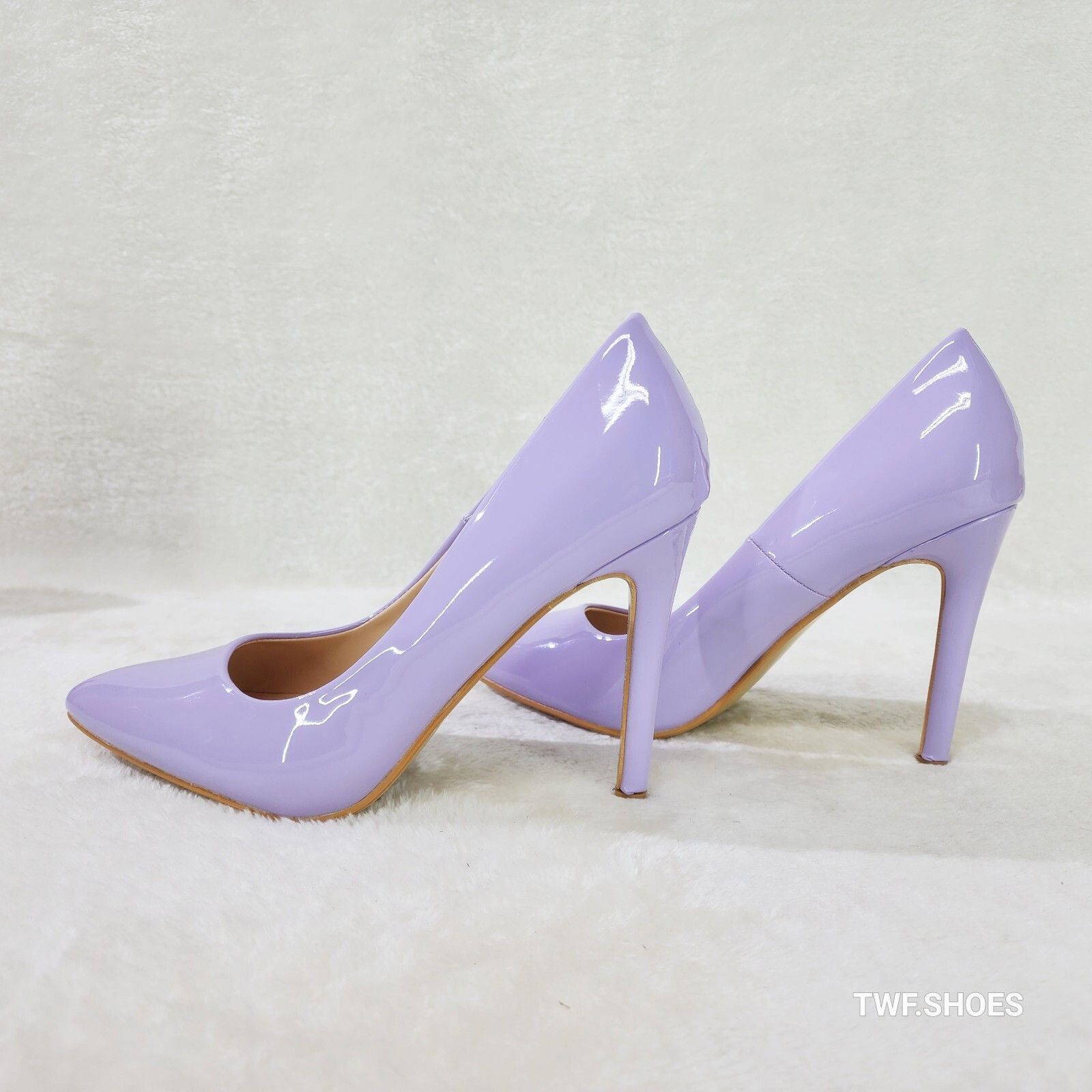Other Glam Lilac Purple Patent High Heel Stiletto Shoes Pumps (US Size US 7 / IT 37 - 1 Thumbnail