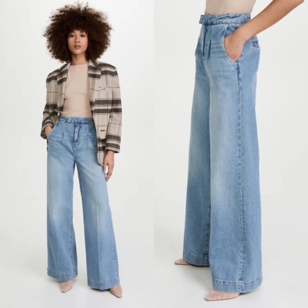 Other Triarchy Pleated Front Wide Leg Jeans Size 30 Size 30" / US 8 / IT 44 - 1 Thumbnail