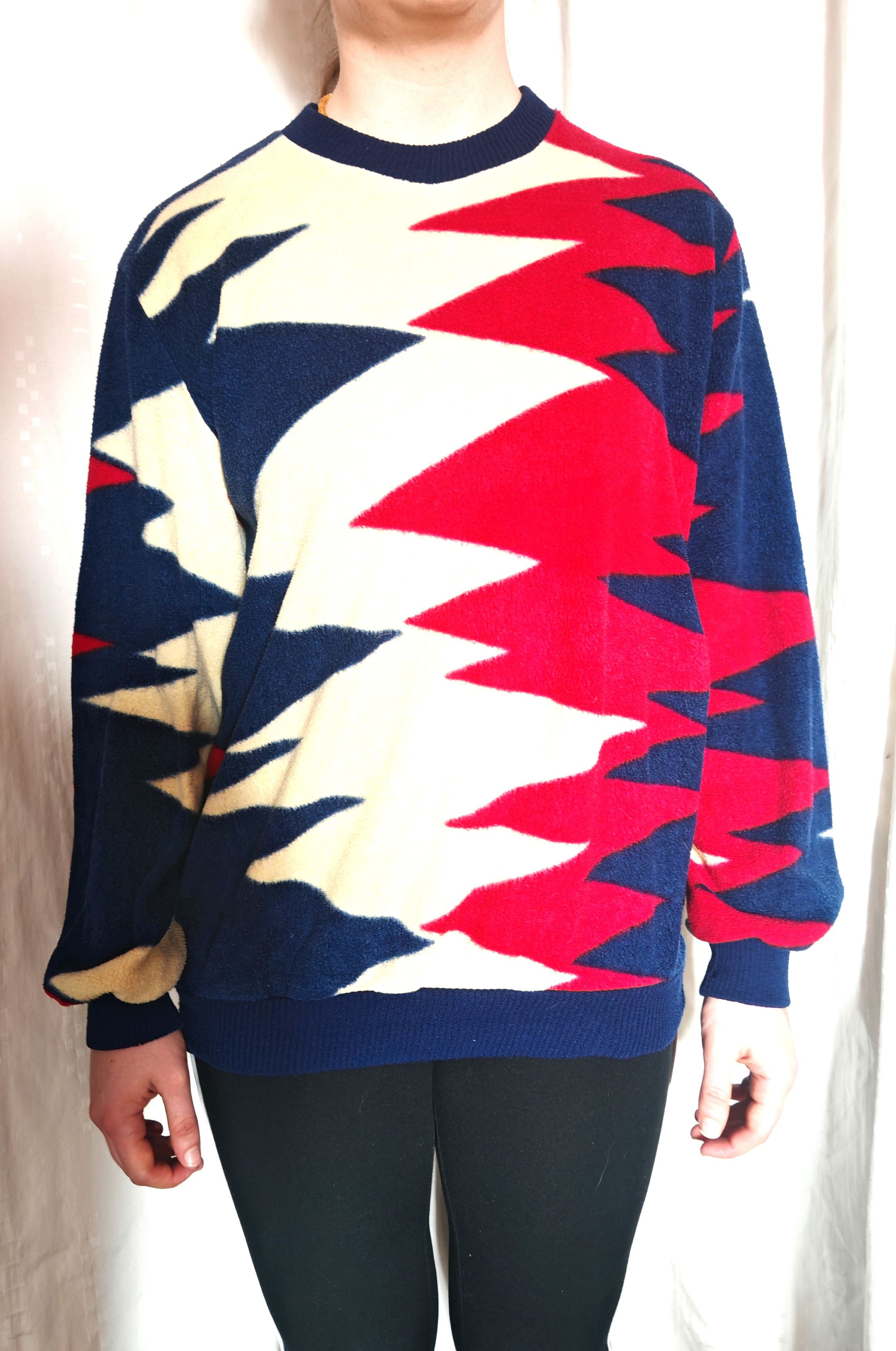 Vintage Vintage 80s Joey Fresco Unisex Sweater Zigzag Print size L Size US L / EU 52-54 / 3 - 9 Thumbnail