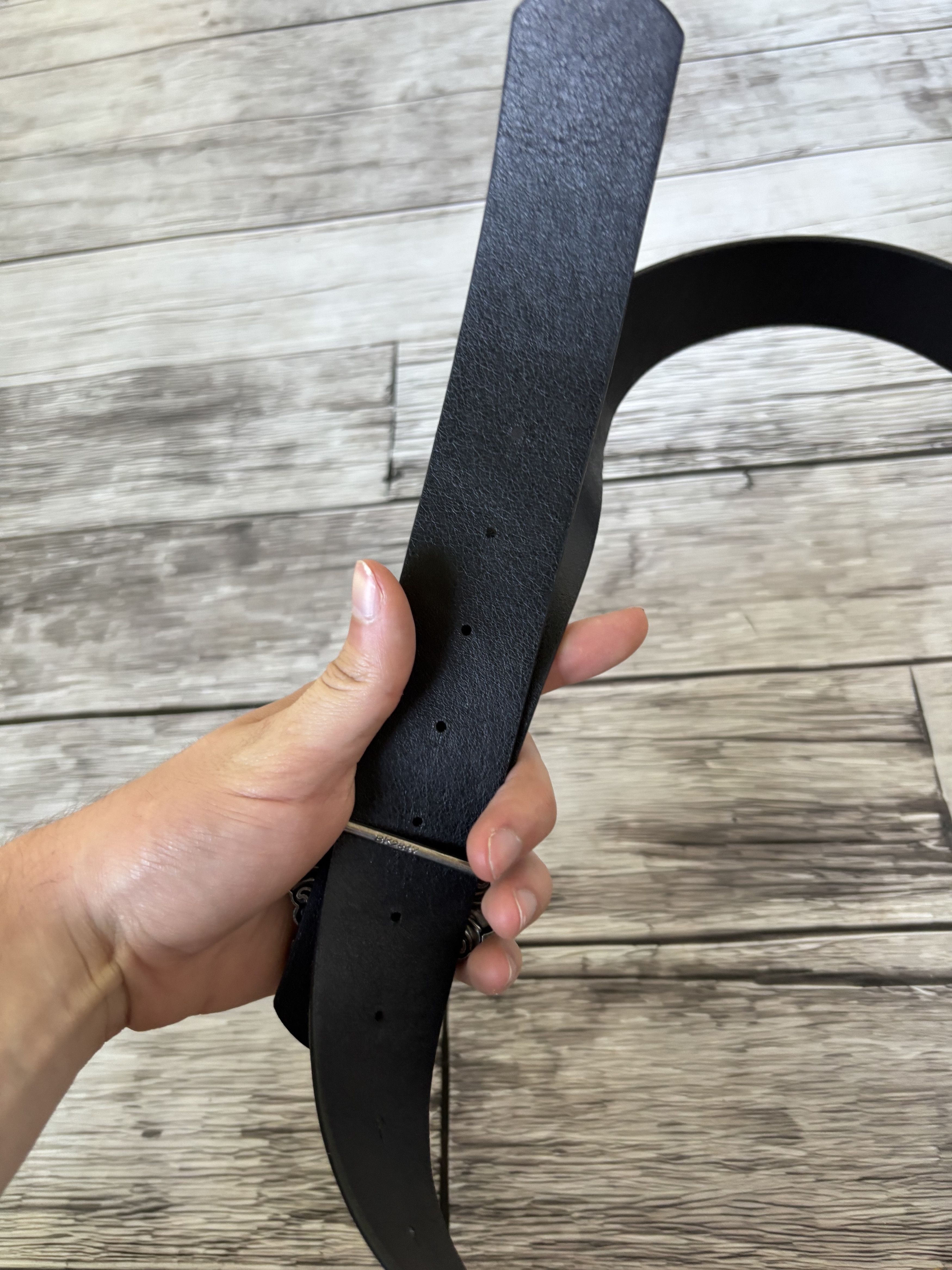 Other VTG CHROME HEARTS DIESEL STYLE HEAVY LEATHER METAL BELT Size ONE SIZE - 5 Thumbnail
