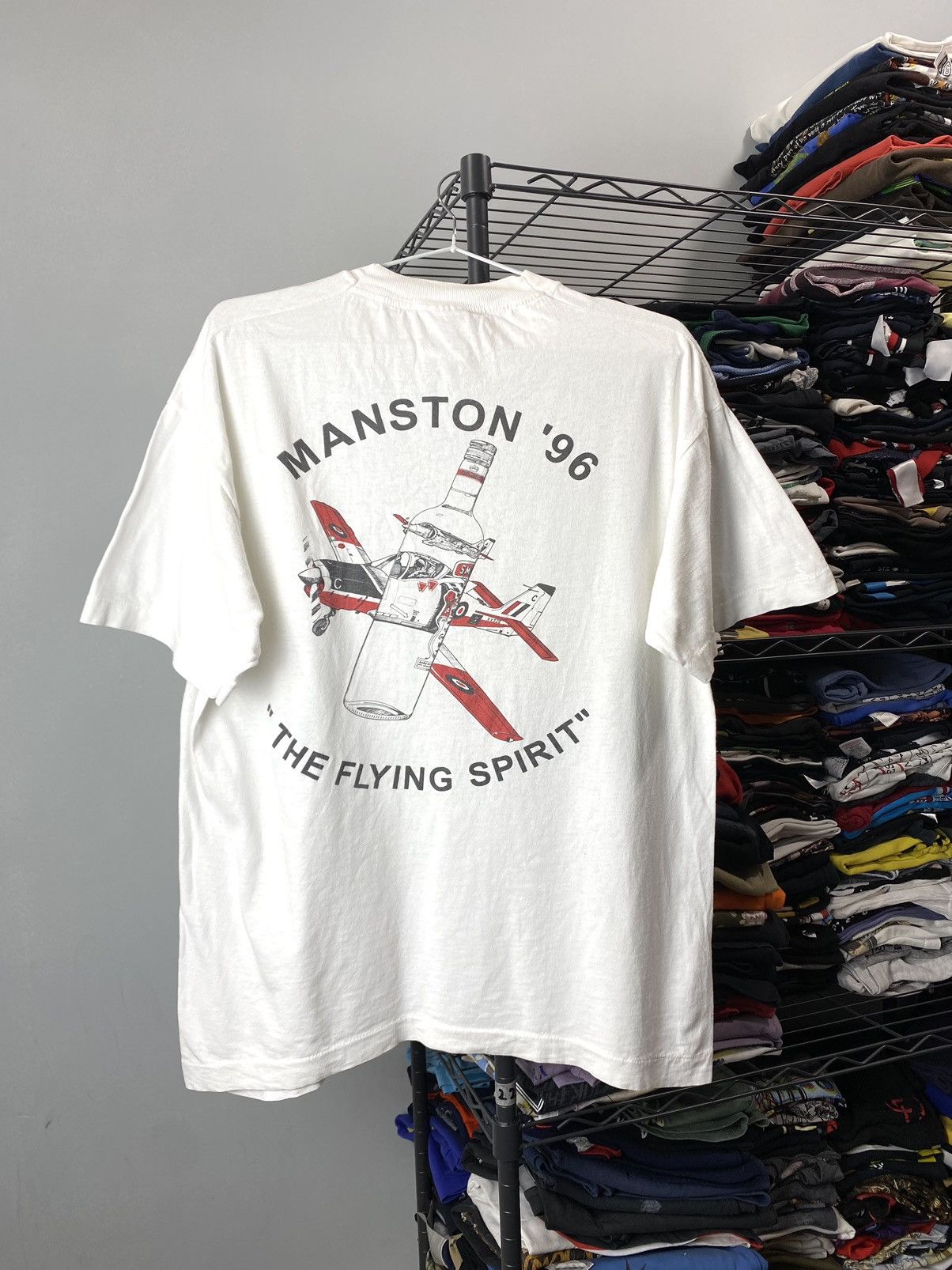 Vintage 1986 Vintage Manston The Flying Spirit T Shirt Coors Corona Size US L / EU 52-54 / 3 - 1 Thumbnail