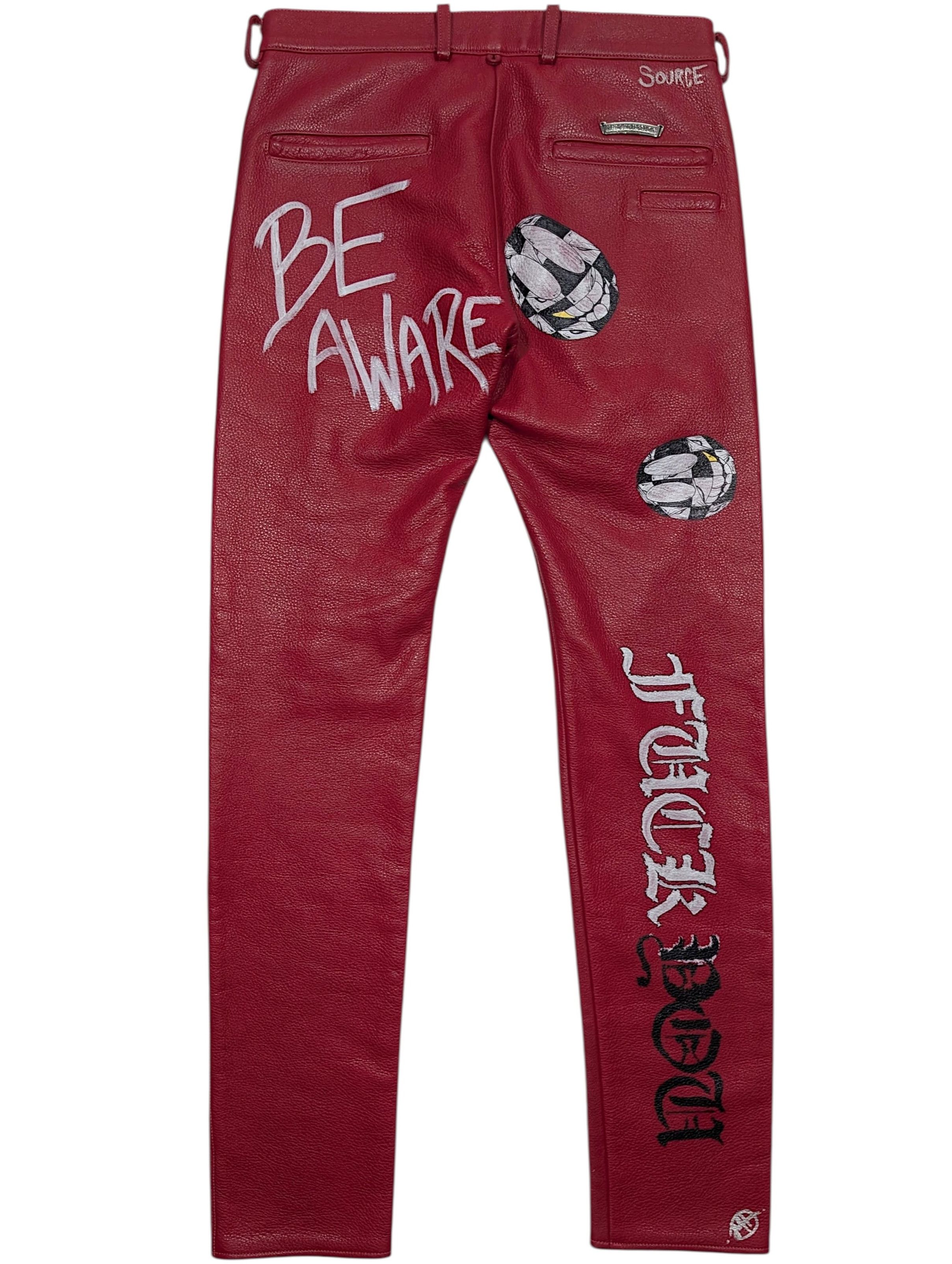 Chrome Hearts Young Thug Personal Chrome Hearts Matty Boy Leather Pants Size US 30 / EU 46 - 2 Thumbnail