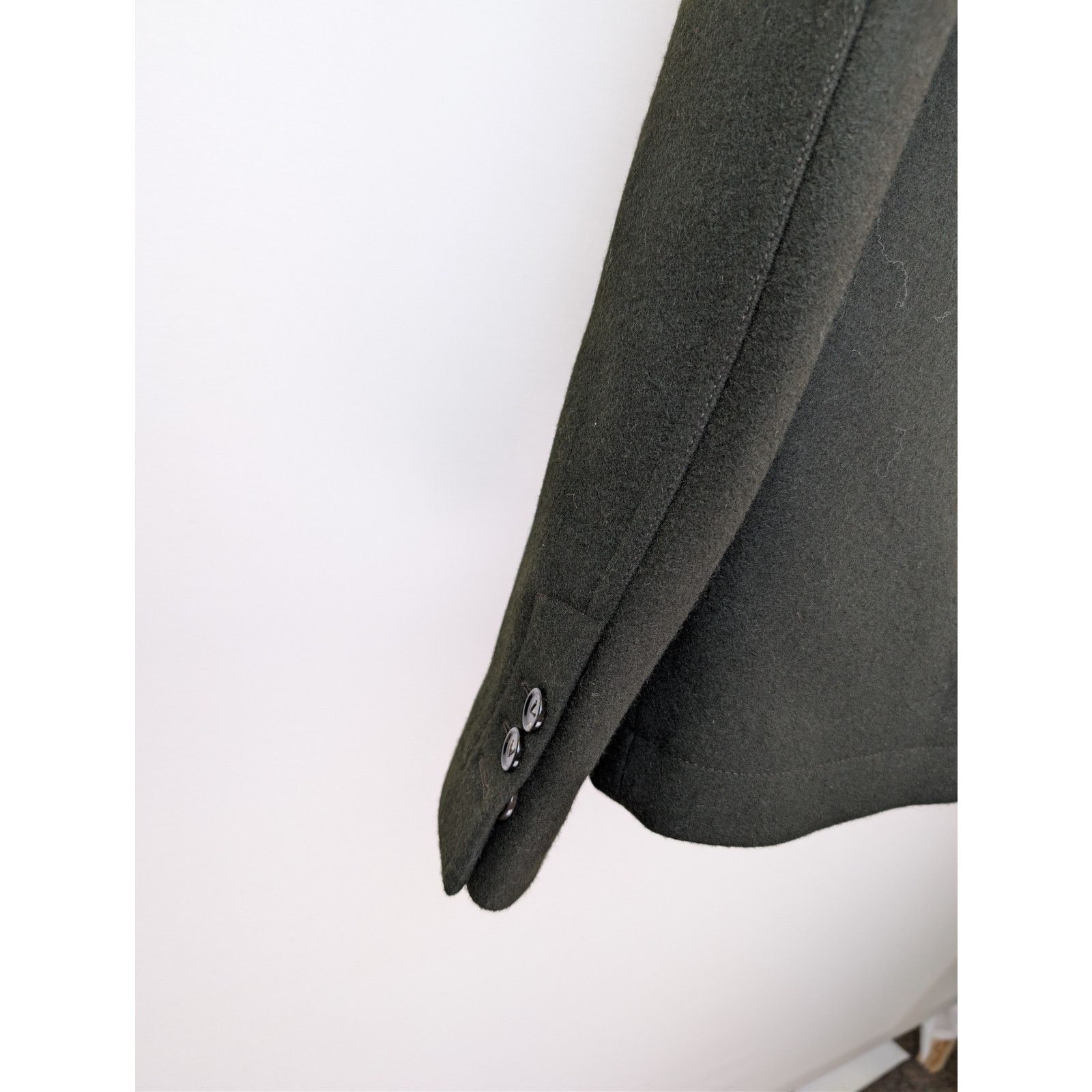 Bottega Veneta o1rshd1 Short Wool Felt Coat in Military Dark Green / Kale Size US M / EU 48-50 / 2 - 17 Thumbnail