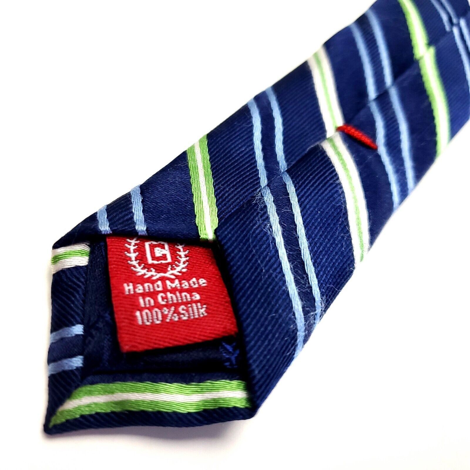 Chaps Chaps Blue Green Silk Tie Woven Striped Size ONE SIZE - 5 Thumbnail