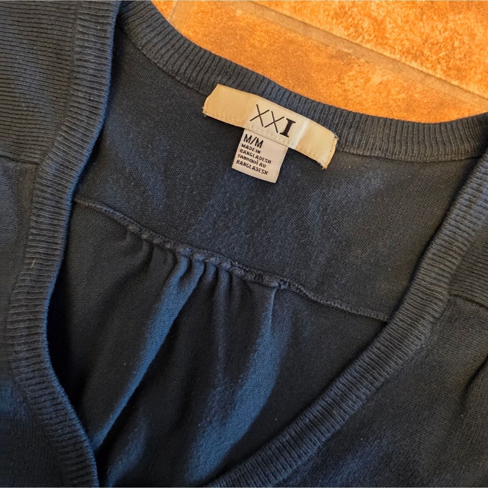 Forever 21 Blue Basic | F21 | Sweater Vneck Size M / US 6-8 / IT 42-44 - 3 Thumbnail