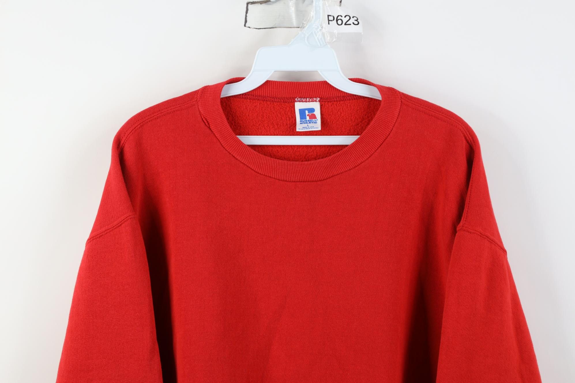 Russell Athletic Vintage 80s Russell Athletic Fit Crewneck Sweatshirt Red USA Size L / US 10 / IT 46 - 2 Thumbnail