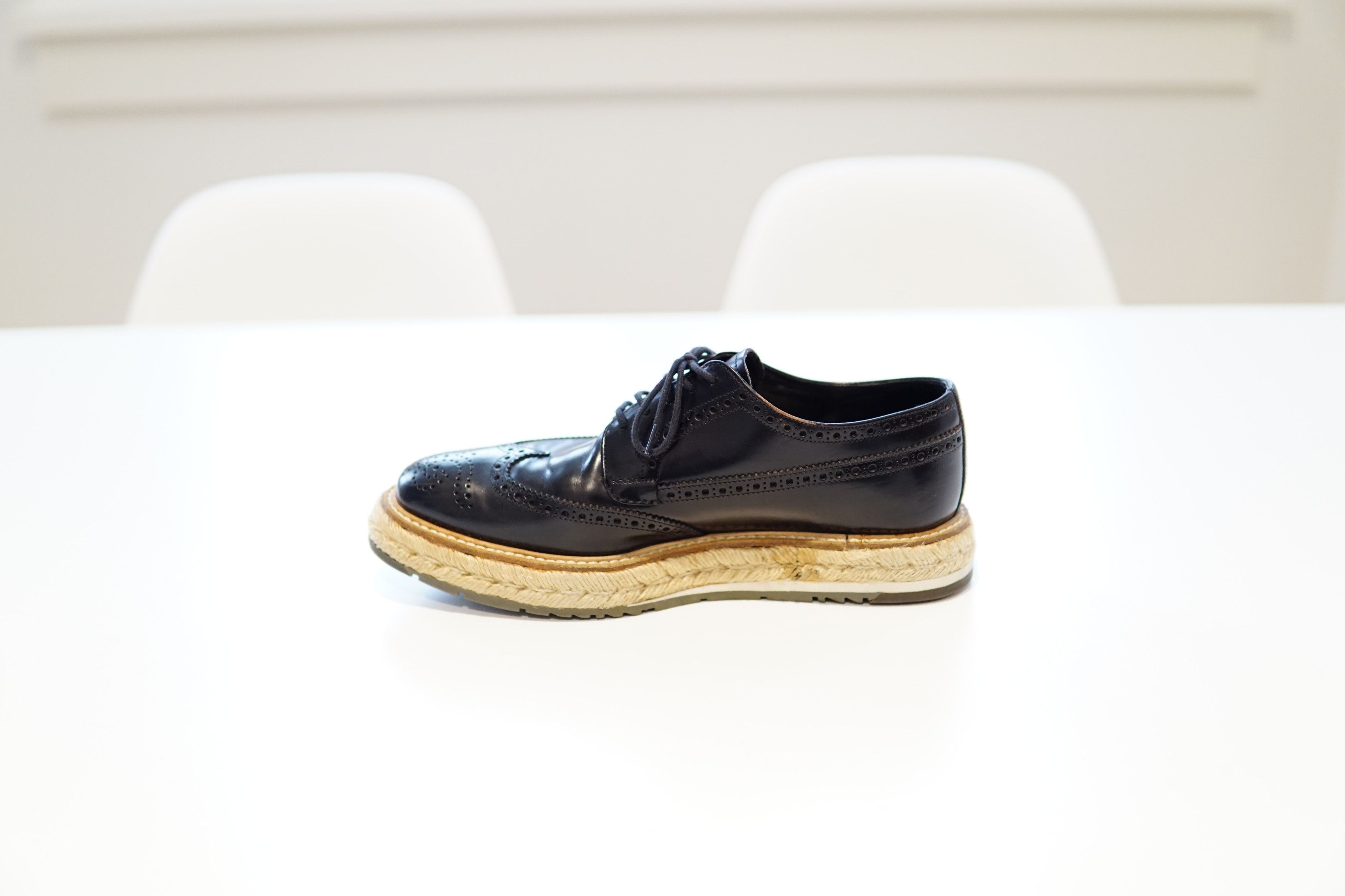 Prada SS11 Espadrille Wingtip Brogues Size US 6.5 / EU 39-40 - 9 Thumbnail