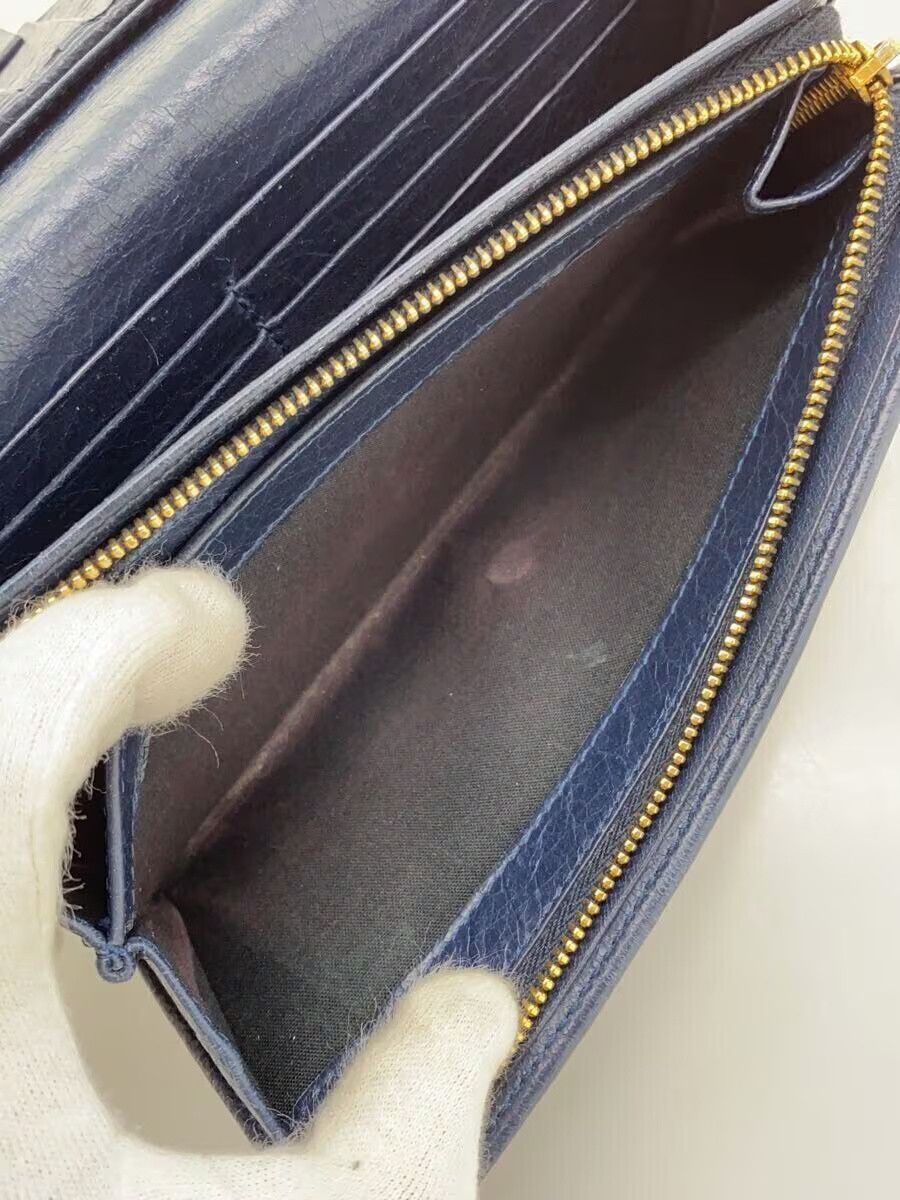 Balenciaga Balenciaga Giant Continental Goat Leather Long Wallet Navy Size ONE SIZE - 5 Thumbnail