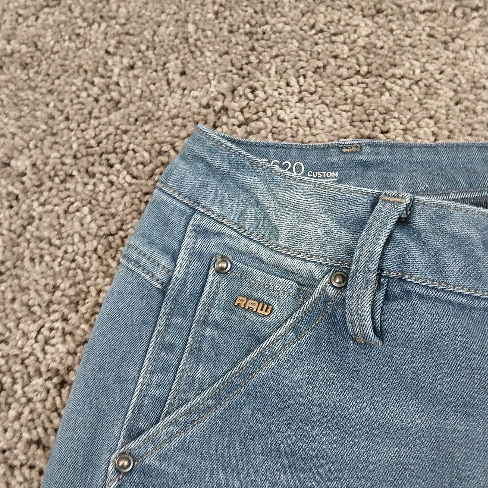 G-Star G-Star RAW Jeans Skinny Womens 24x30 24 Medium Wash Blue Stretch Denim Size 42" / US 20 - 3 Thumbnail