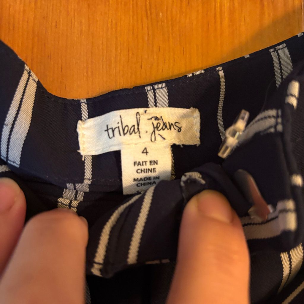 Tribal Streetwear Tribal Jeans Blue/white stripe dress shorts Size 27" / US 4 / IT 40 - 2 Thumbnail