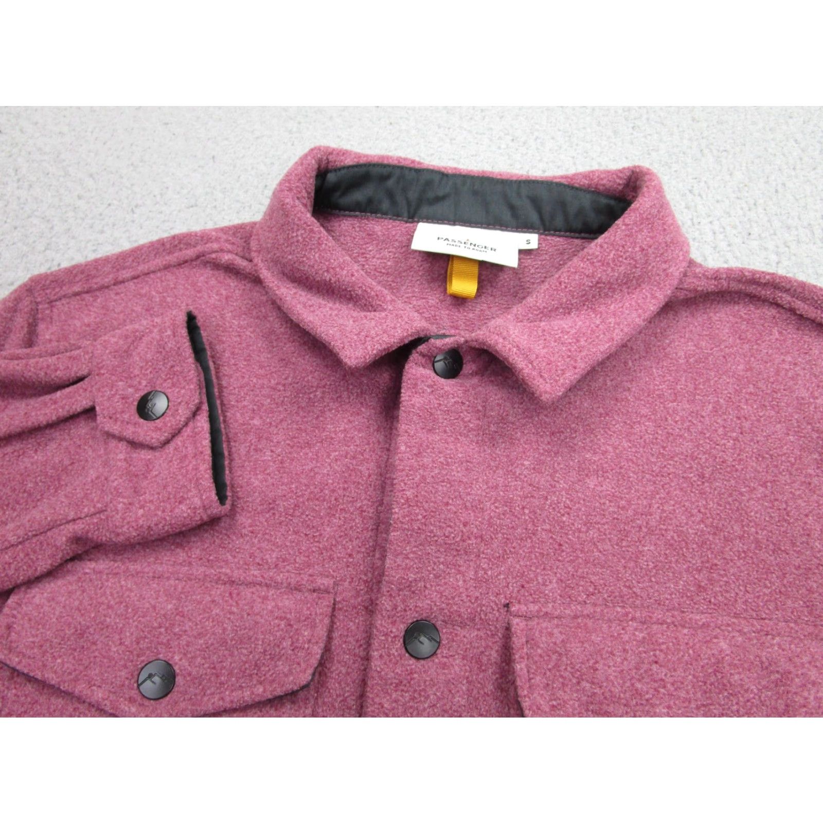 Vintage Passenger Jacket Mens Small Purple Fleece Lined Snap Front Shirt Jacket Casual Size US S / EU 44-46 / 1 - 4 Thumbnail
