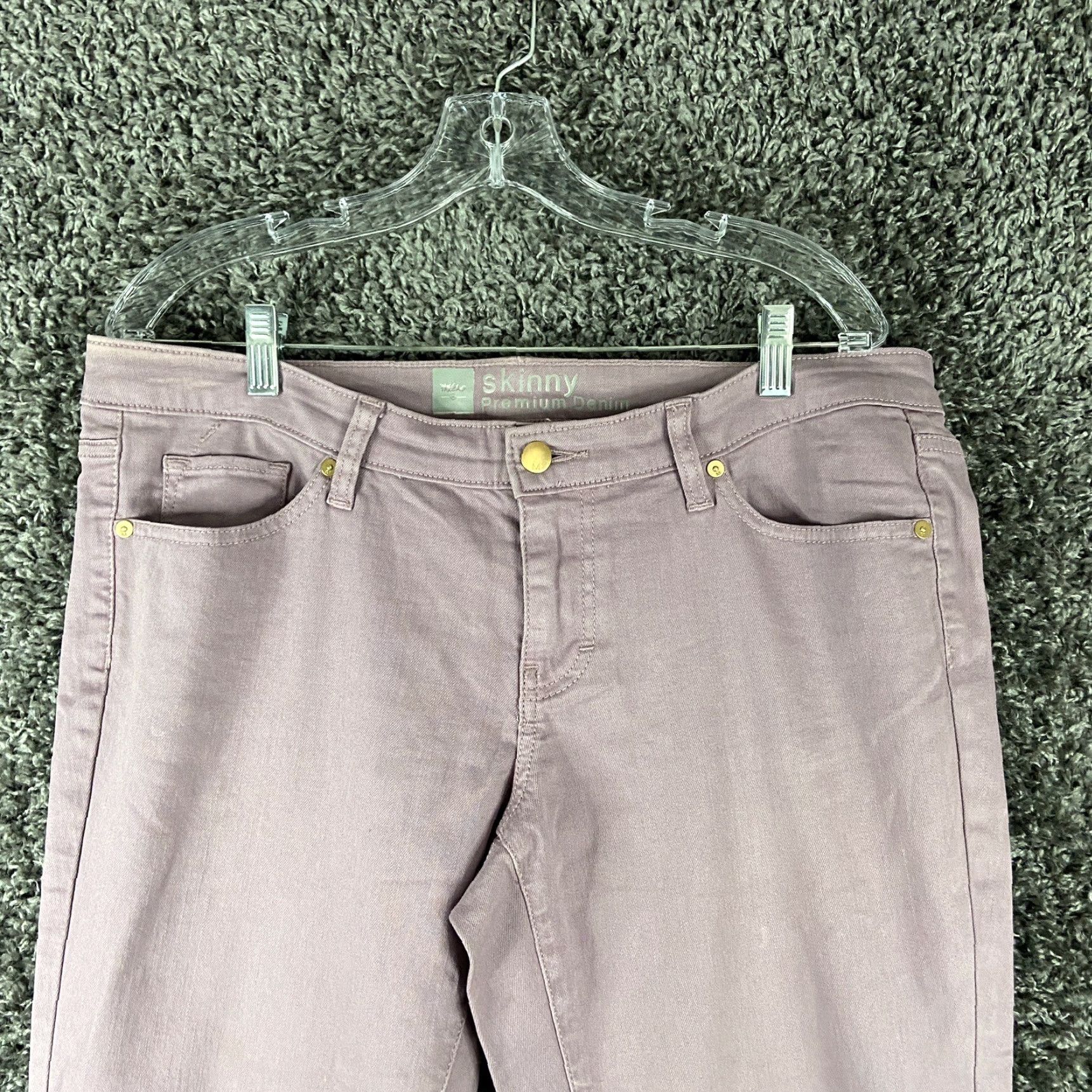 Mossimo Mossimo Premium Denim Skinny Jeans Women’s Size 12 Purple Regular Size 34" / US 12 / IT 48 - 5 Thumbnail