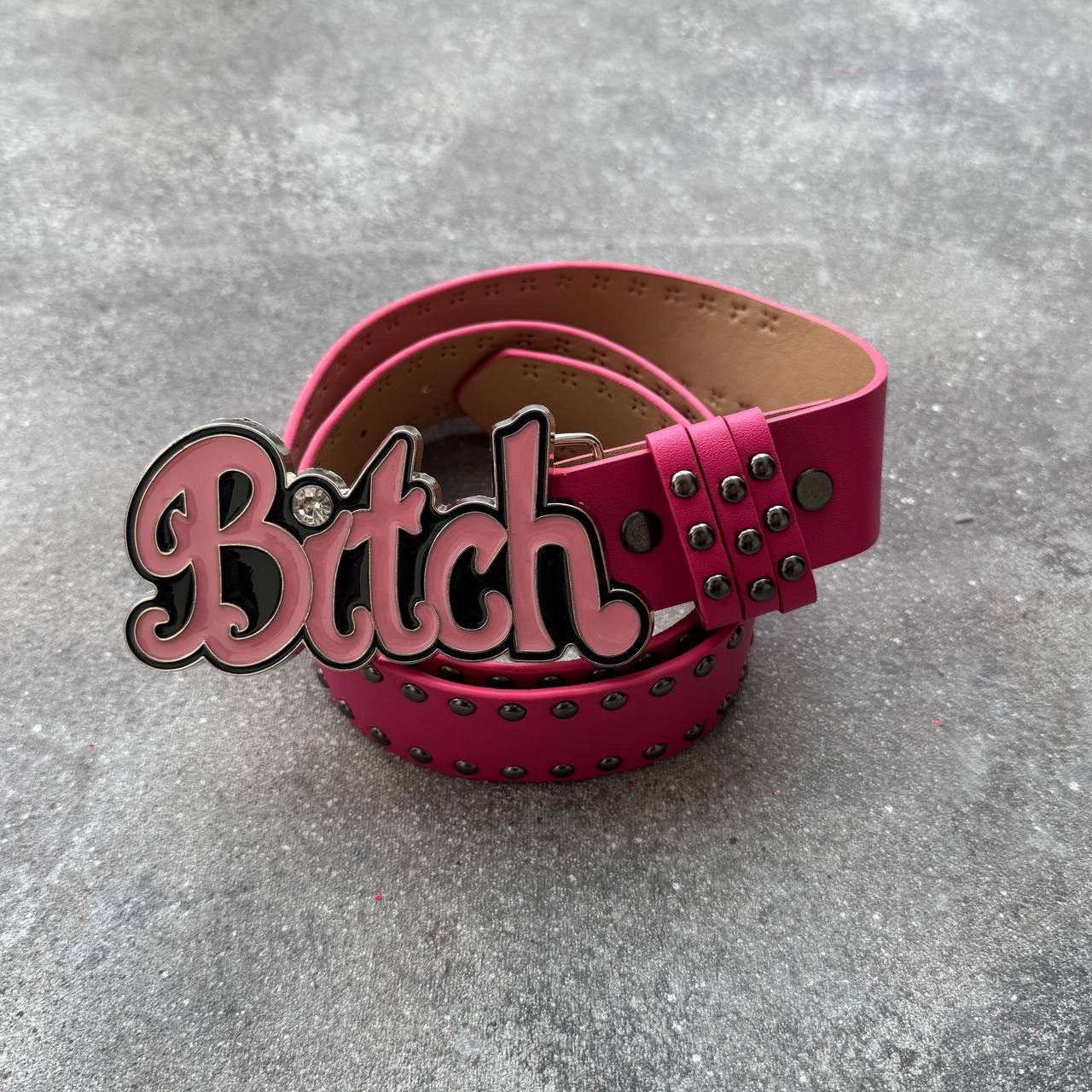 20471120 “BITCH” Amazing Y2K Sexy Studded Belt Size ONE SIZE - 1 Thumbnail