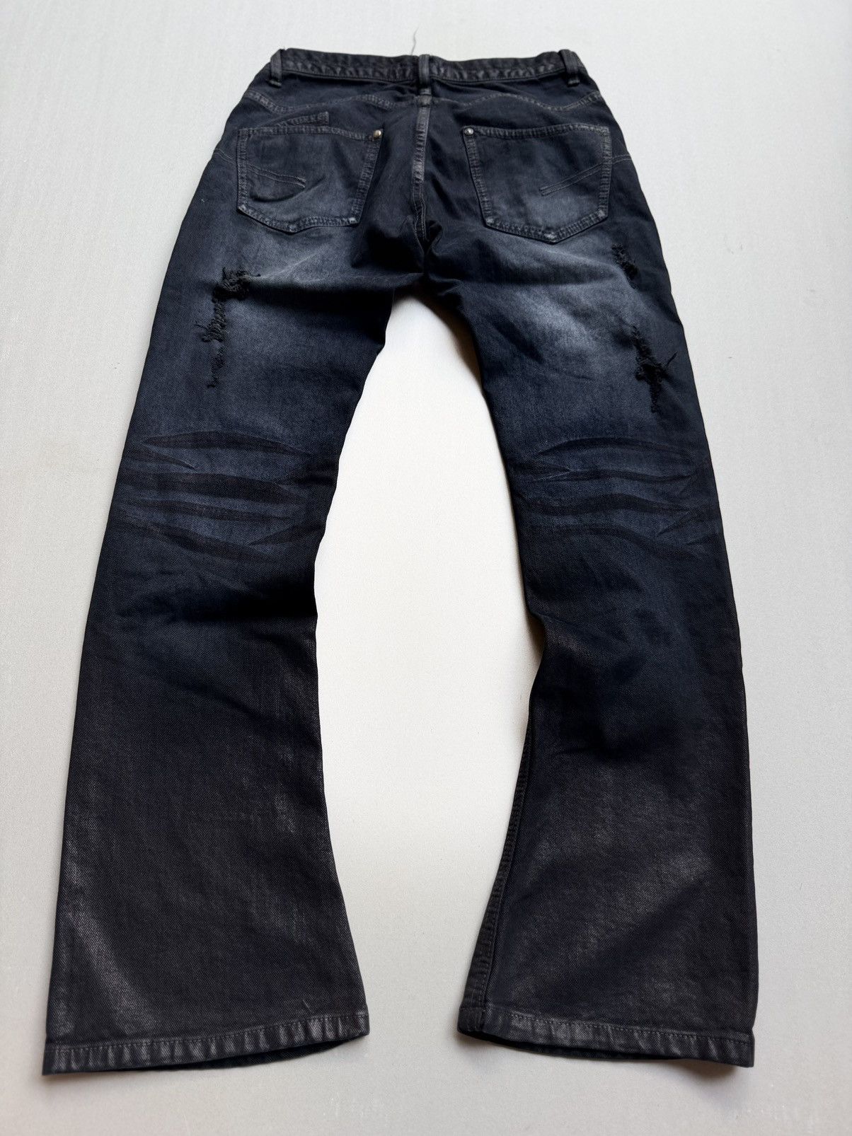 5351 POUR LES HOMMES JACKROSE/ LUV MAISON distressed flare jeans Size US 29 - 3 Thumbnail