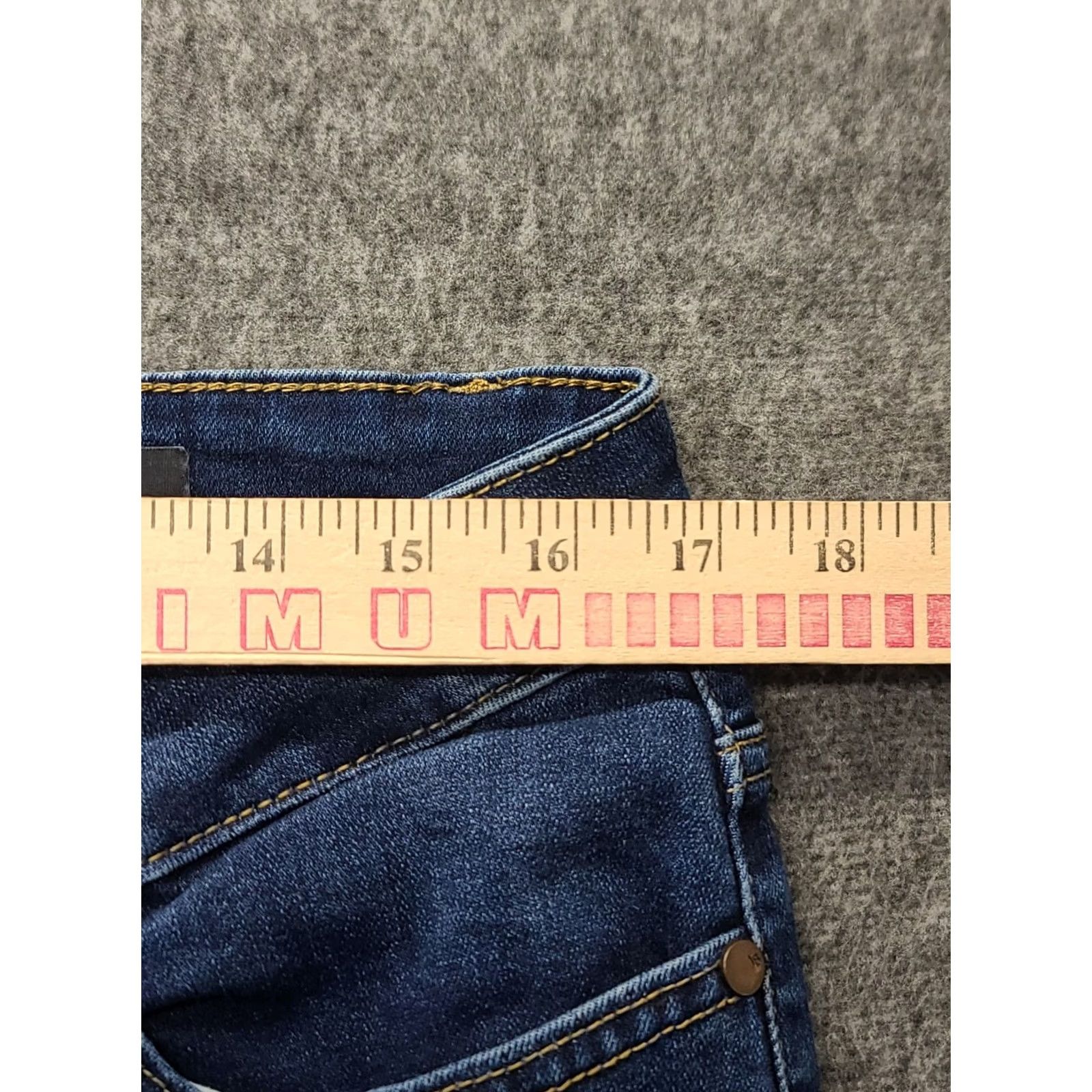 Vintage Judy Blue Jeans Womens 32x27 Distressed High Rise Slim Ankle Stretch Denim Cotton Spandex Button Zip Pocket Blue Jeans Size 24" / US 00 / IT 34 - 4 Thumbnail