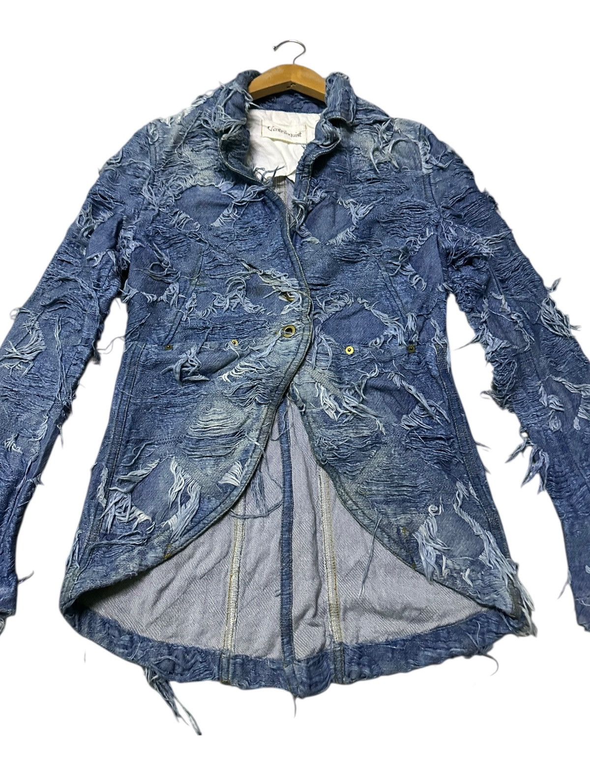 Japanese Brand Ventriloquist patchwork distressed denim jacket Size S / US 4 / IT 40 - 6 Thumbnail