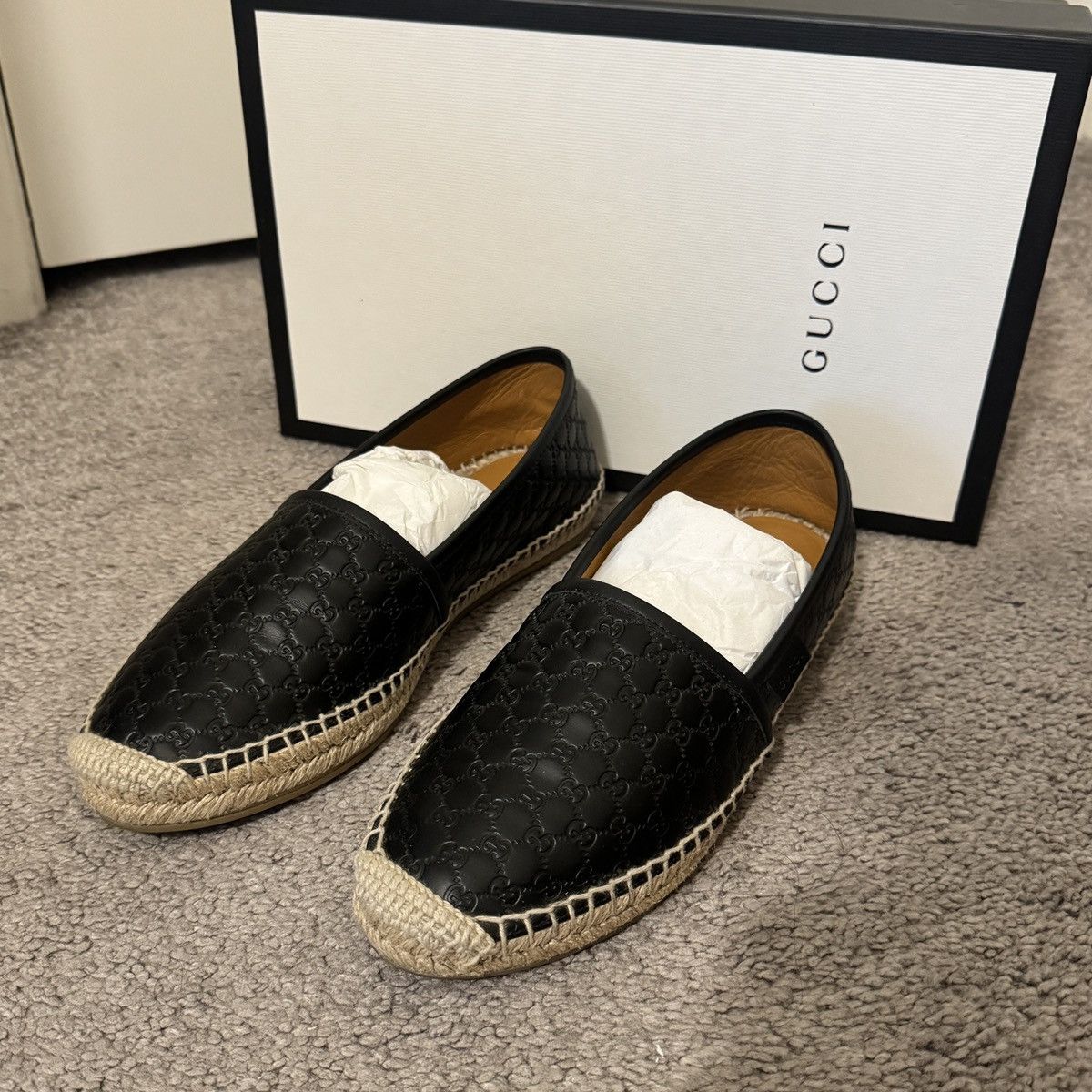 Gucci Gucci Black Leather Espadrilles - Women’s Size 6/36 Size US 6 / IT 36 - 1 Thumbnail