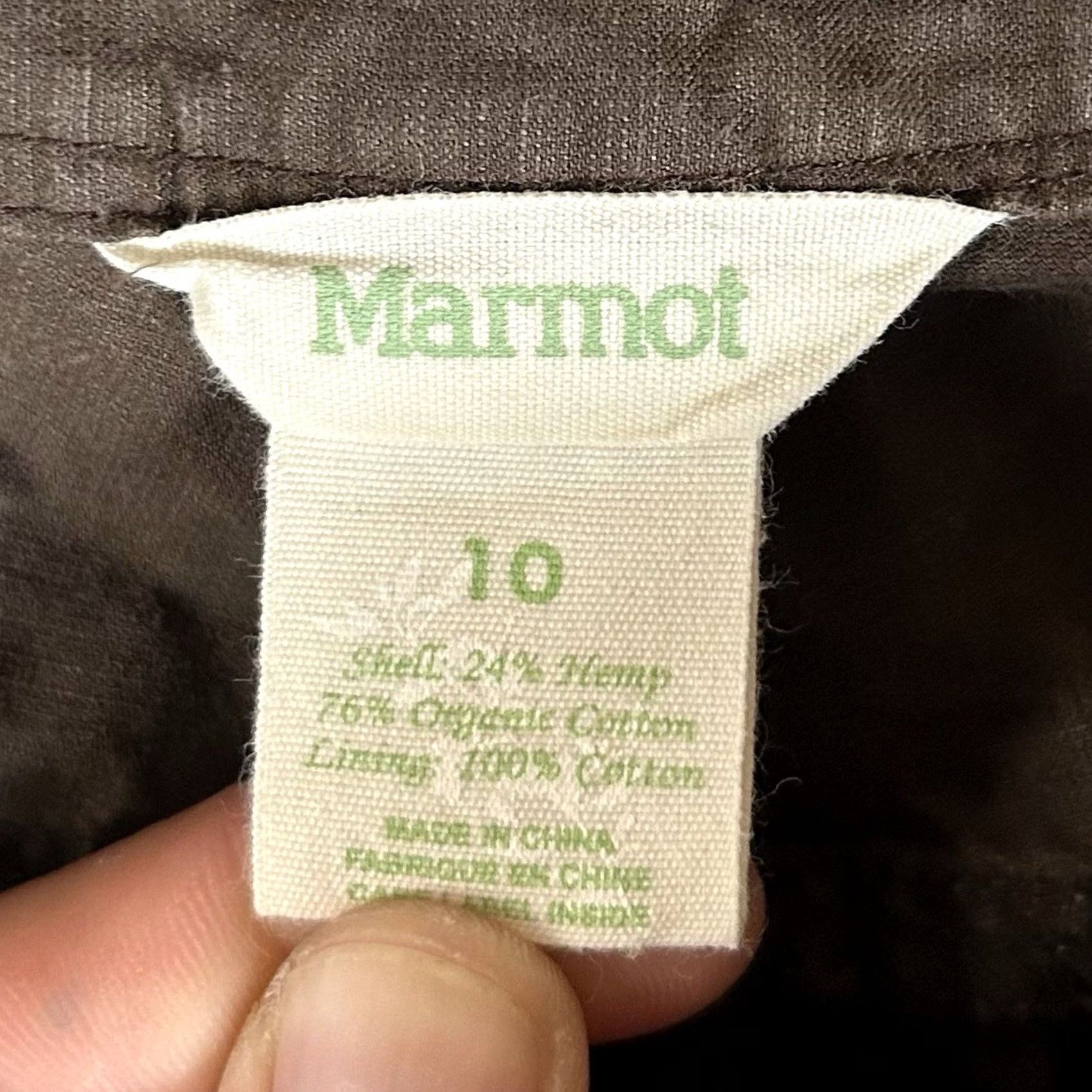 Marmot Marmot Capri Pants Women's 10 Hemp & Organic Cotton Fabric Draw String Hem Brown Size 32" / US 10 / IT 46 - 5 Thumbnail