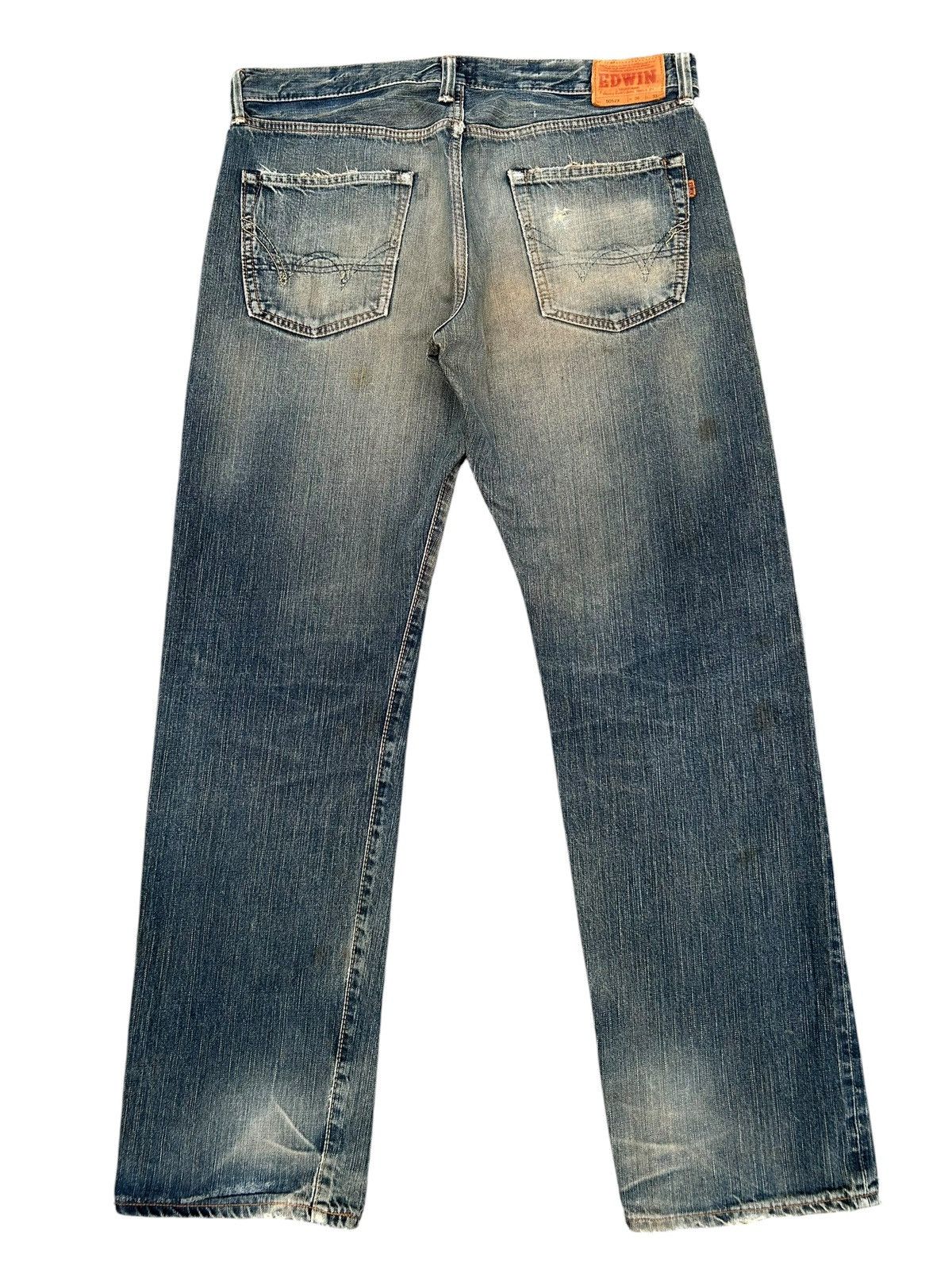 Kapital Vintage Edwin 505ZX Selvedge Distressed Denim Jeans Size US 38 / EU 54 - 3 Thumbnail