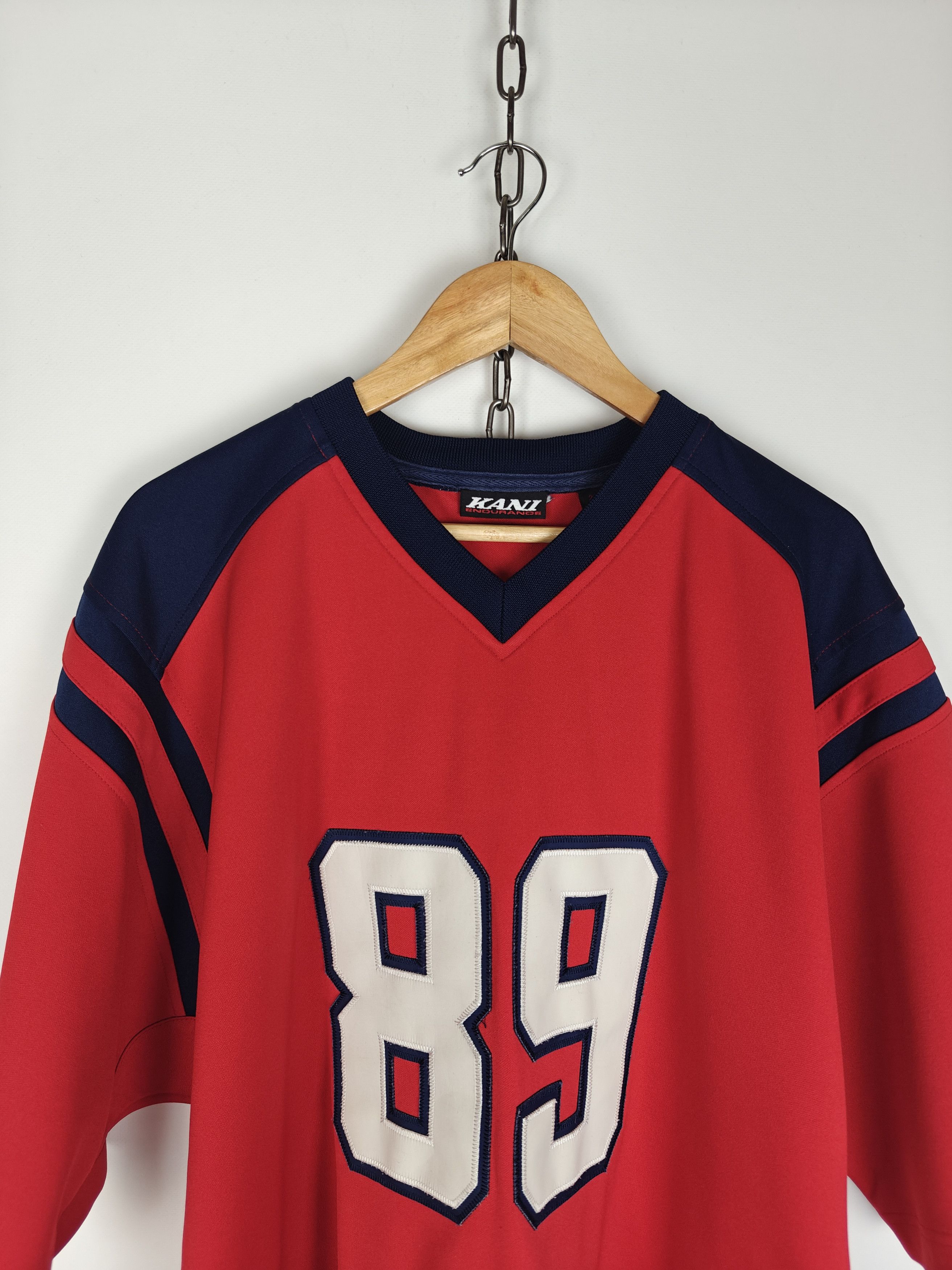 Karl Kani Karl Kani VTG Jersey 89 Tee Red size 2XL Size US XXL / EU 58 / 5 - 3 Thumbnail