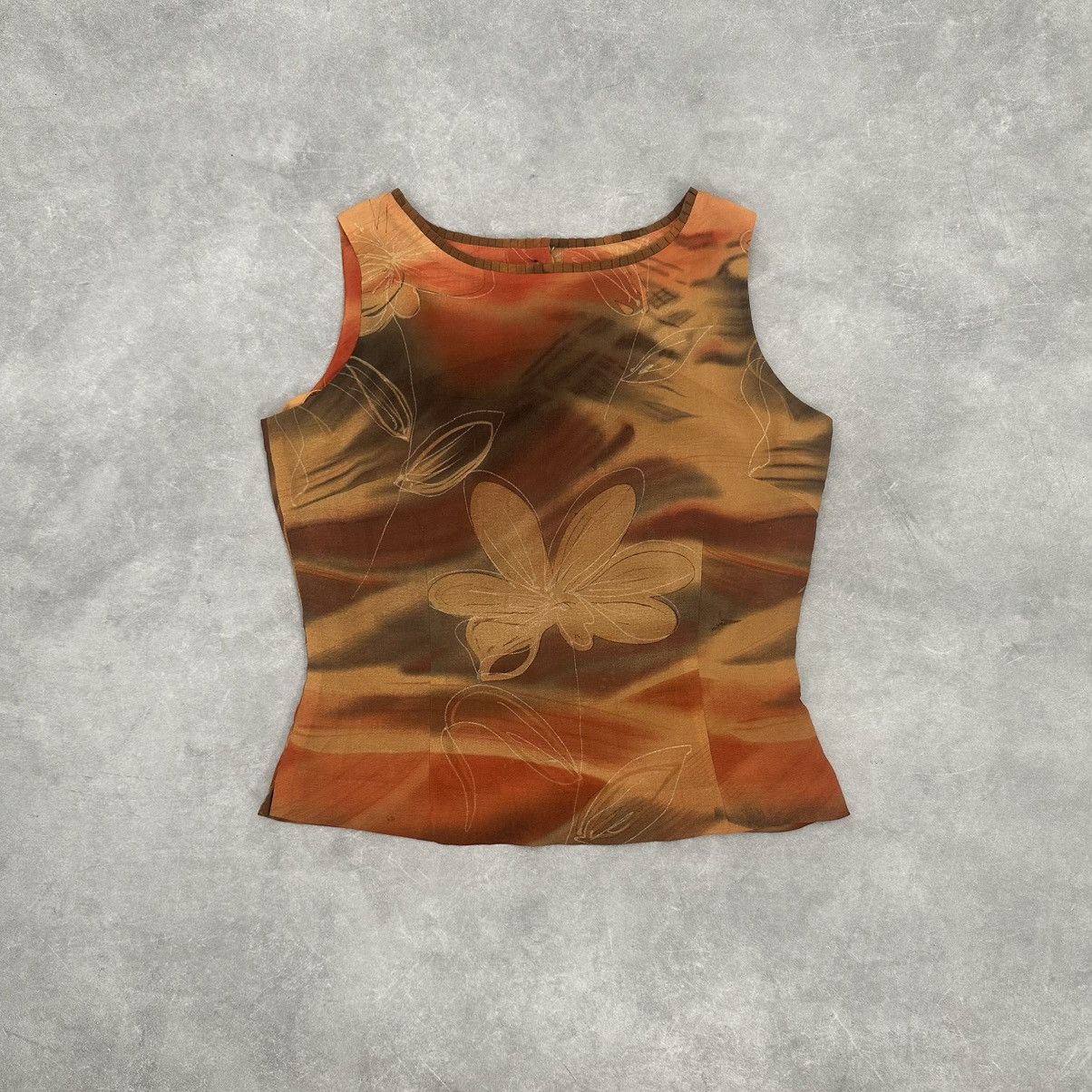 Vintage Vintage floral avant garde tanktop Size S / US 4 / IT 40 - 1 Thumbnail