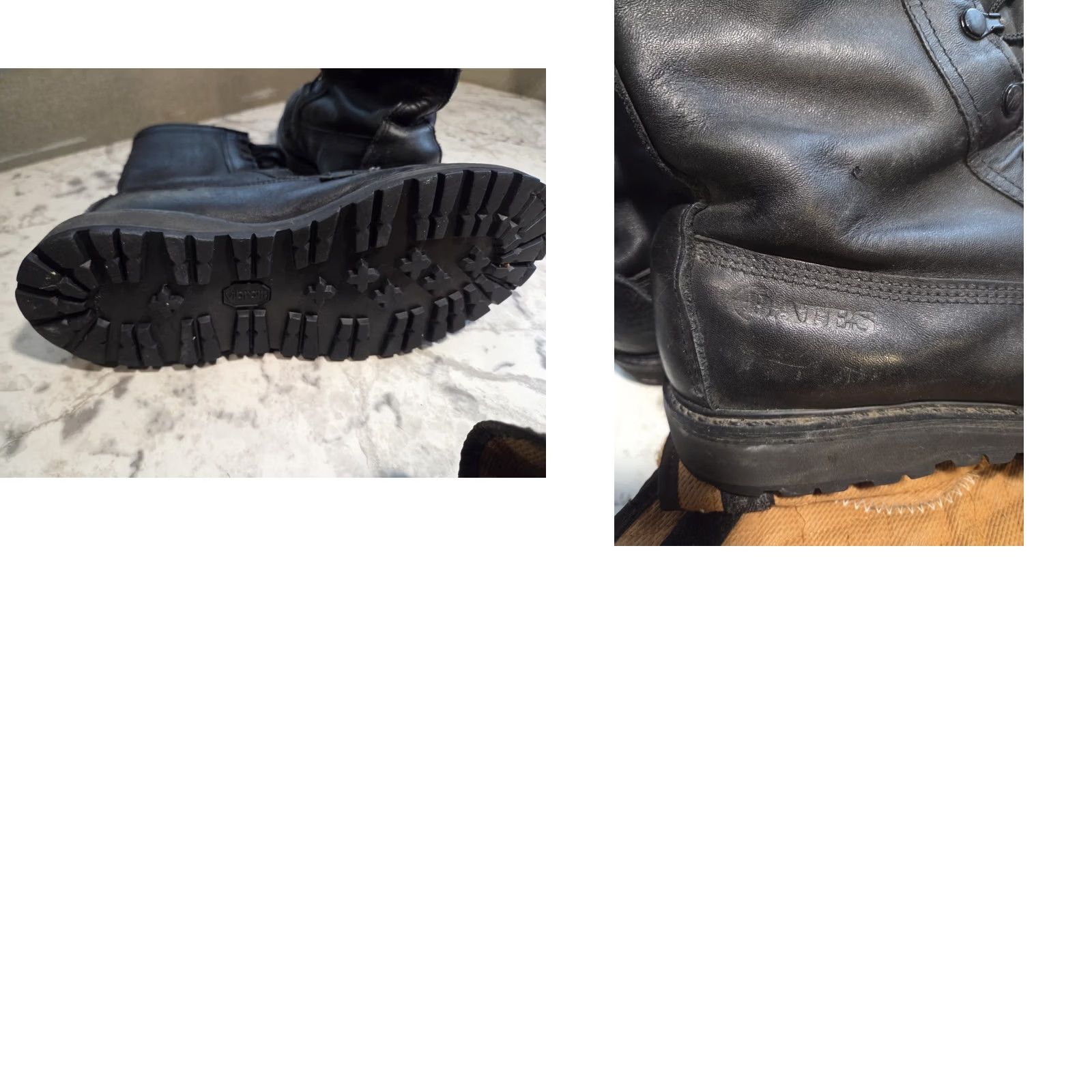 Vintage Bates Men's Black Combat Boots Size 9 W Gore-Tex Vibram Tactical Lace Up Leather Military Size US 9 / EU 42 - 8 Thumbnail