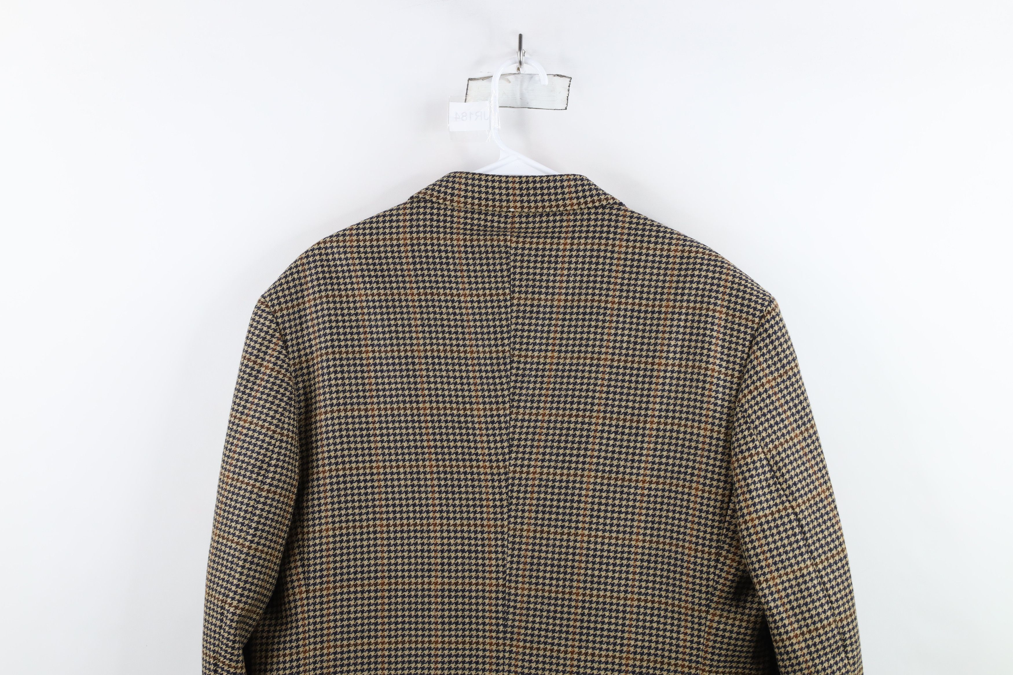 Lands' End × Vintage Vintage 90s Lands End Houndstooth Suit Coat Blazer Jacket Size US L / EU 52-54 / 3 - 15 Thumbnail