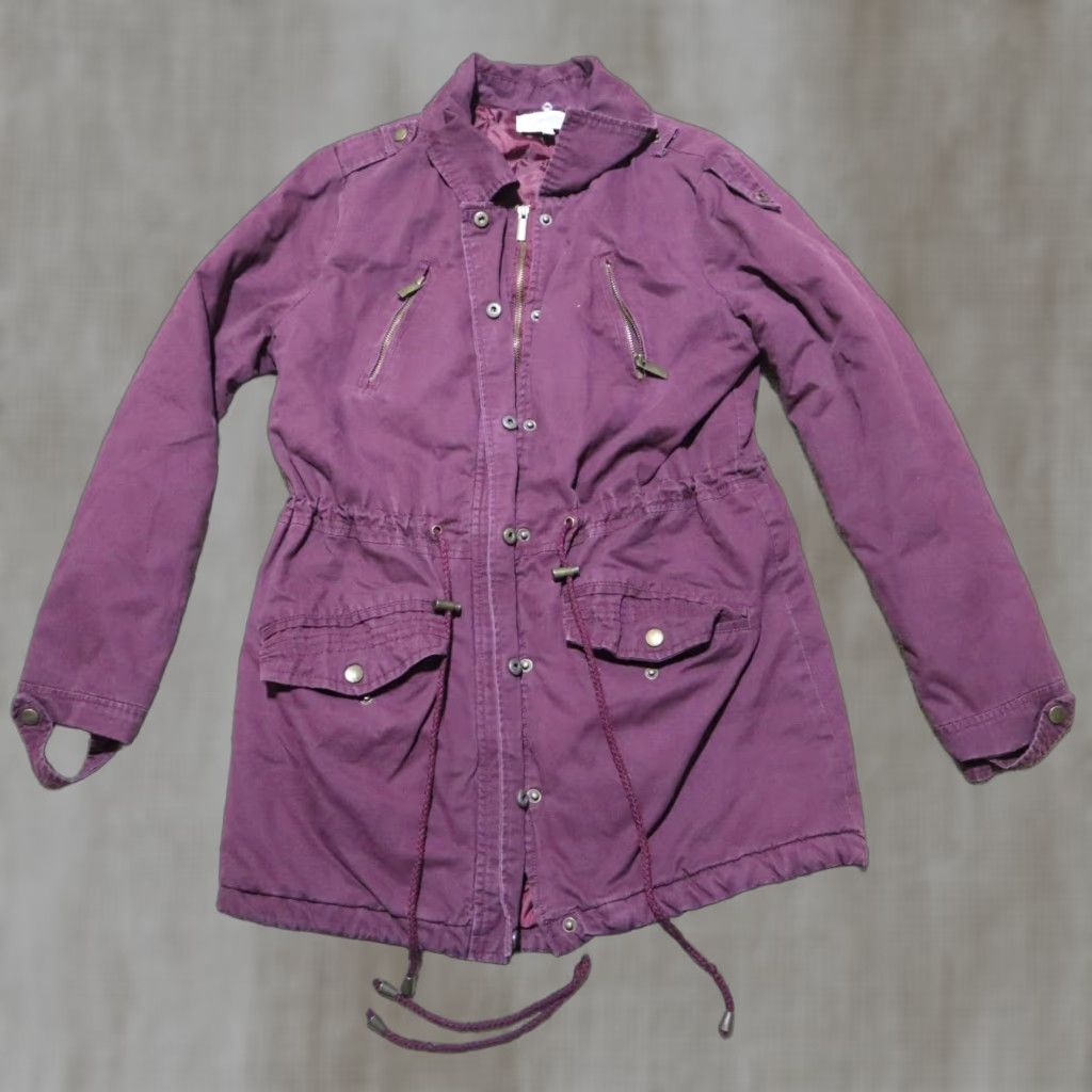 Vintage Charlotte Russe Jacket Women XS Purple Button Zip Outdoor Coat Adult Regular Size XS Size XS / US 0-2 / IT 36-38 - 1 Thumbnail