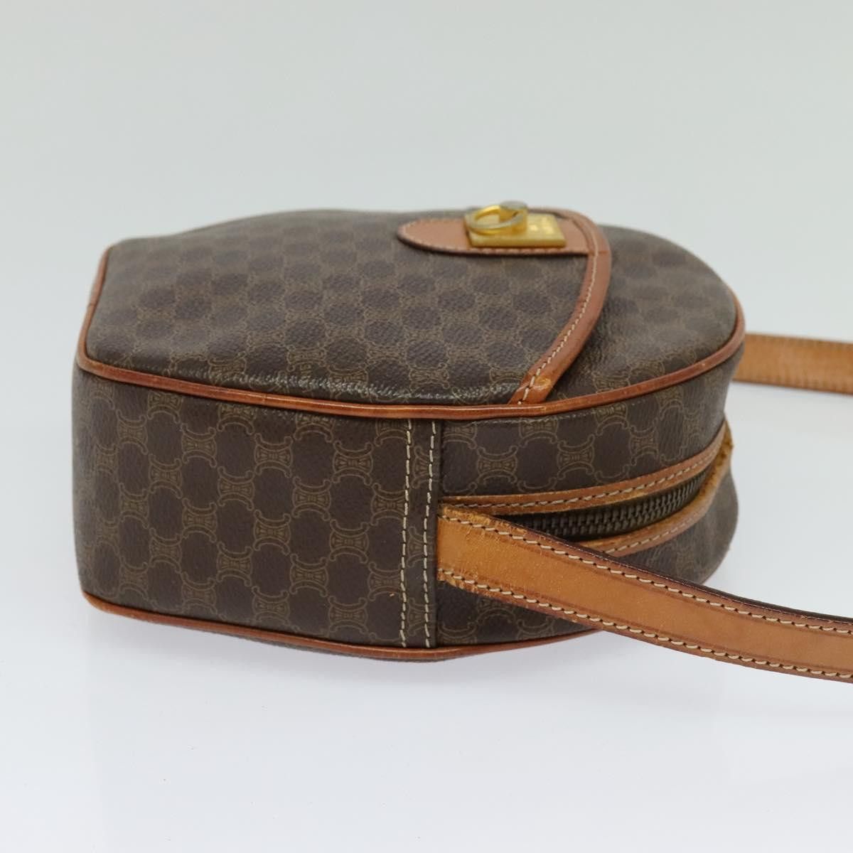 Celine CELINE Macadam Canvas Shoulder Bag Pvc Leather Brown Gold Size ONE SIZE - 5 Thumbnail