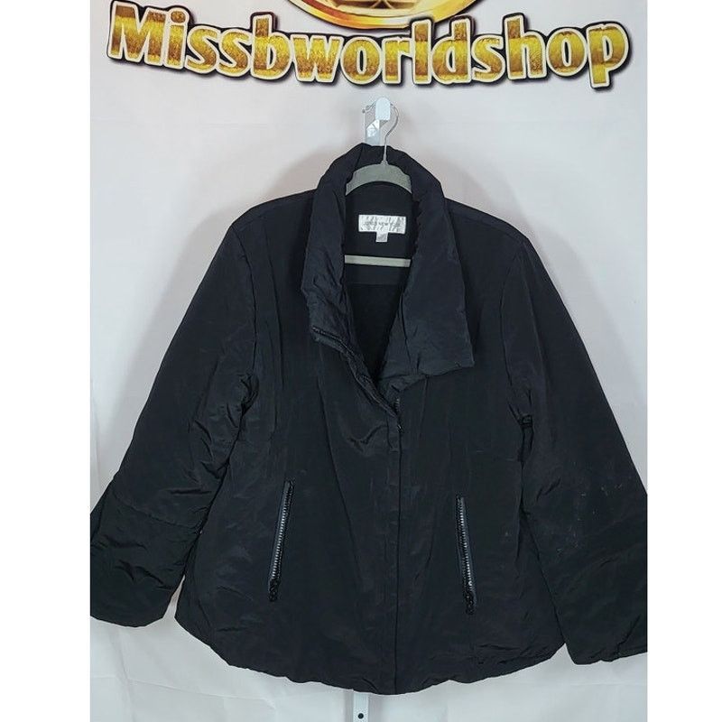 Jones New York Jones New York Black Winter Coat with Zipper Size XL Size XL / US 12-14 / IT 48-50 - 4 Thumbnail