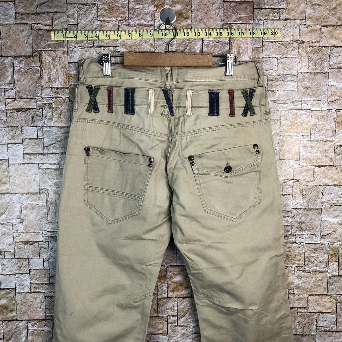 Japanese Brand × Seditionaries Double Focus stretwear double waist Cream Cargo Pants #A622 Size US 33 - 14 Thumbnail