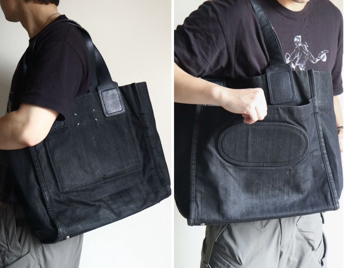 Maison Margiela Denim Tote Bag/shoulder Bag in Black, Men's