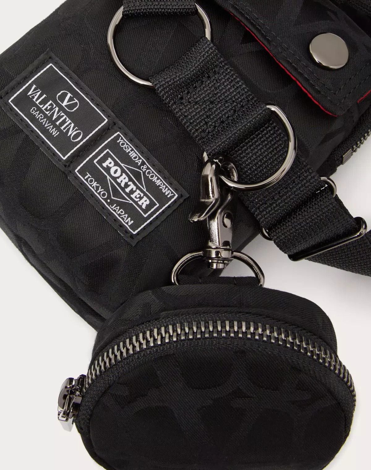 Valentino oc11z0725 Size: OS/ Porter Shoulder Pouch in Black Size ONE SIZE - 7 Thumbnail