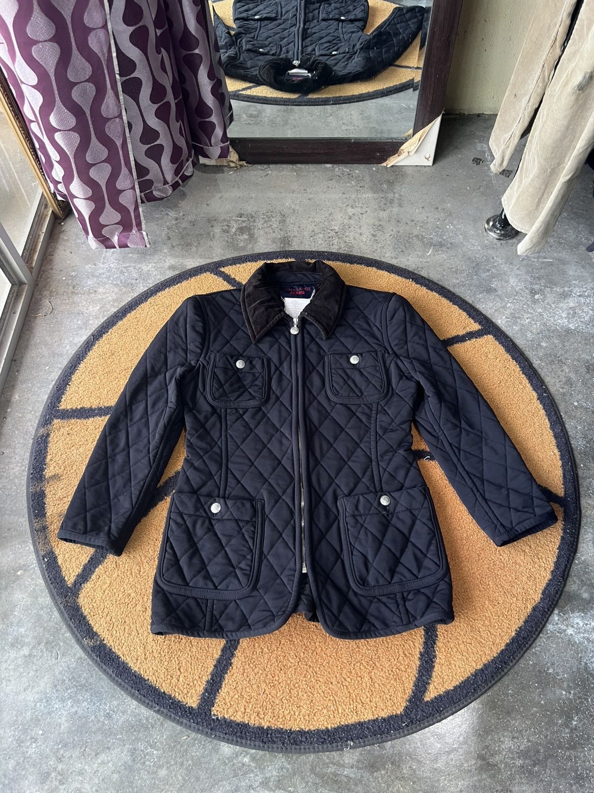 Other 🔥Rena Lange Jeans 4 Pockets Quilted Jacket Size S / US 4 / IT 40 - 1 Thumbnail