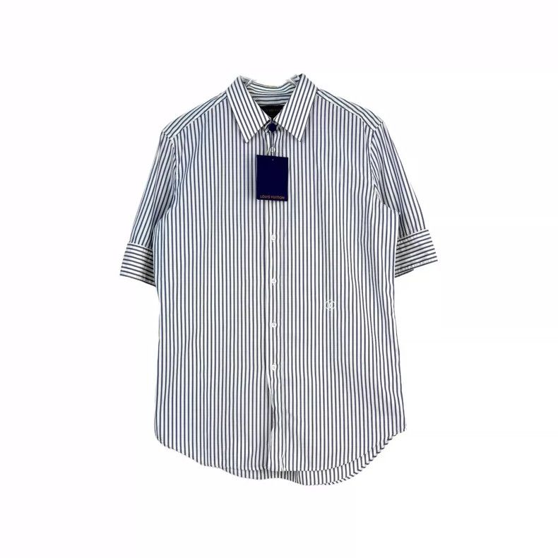 Louis Vuitton Louis Vuitton Blue and white vertical classic logo short sl Size US M / EU 48-50 / 2 - 1 Thumbnail
