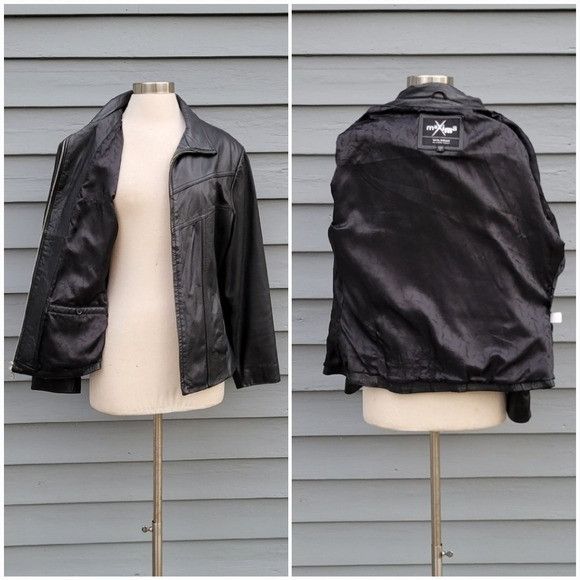 Vintage × Wilsons Leather Vintage 90s y2k Wilson's Black Leather Designer Luxury Bratz Size L / US 10 / IT 46 - 3 Thumbnail