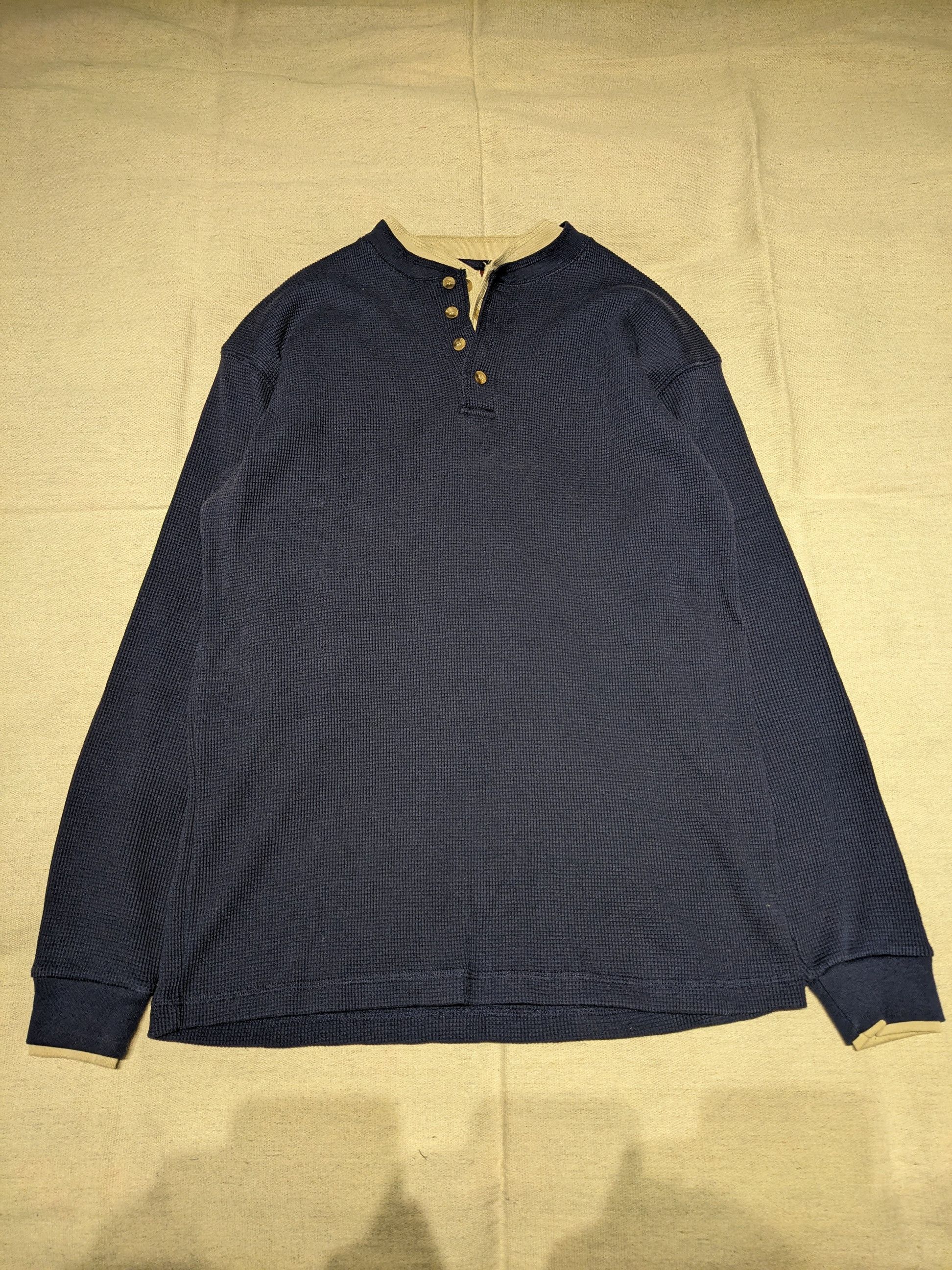 Other Y2K Nevada double layer waffle long sleeve Henley mens M T Size US M / EU 48-50 / 2 - 2 Thumbnail