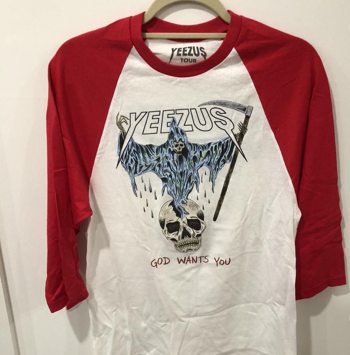 image of Yeezus Tour X Kanye West Reaper Rose Summer Run Wes Lang in Black, Men's (Size Small)