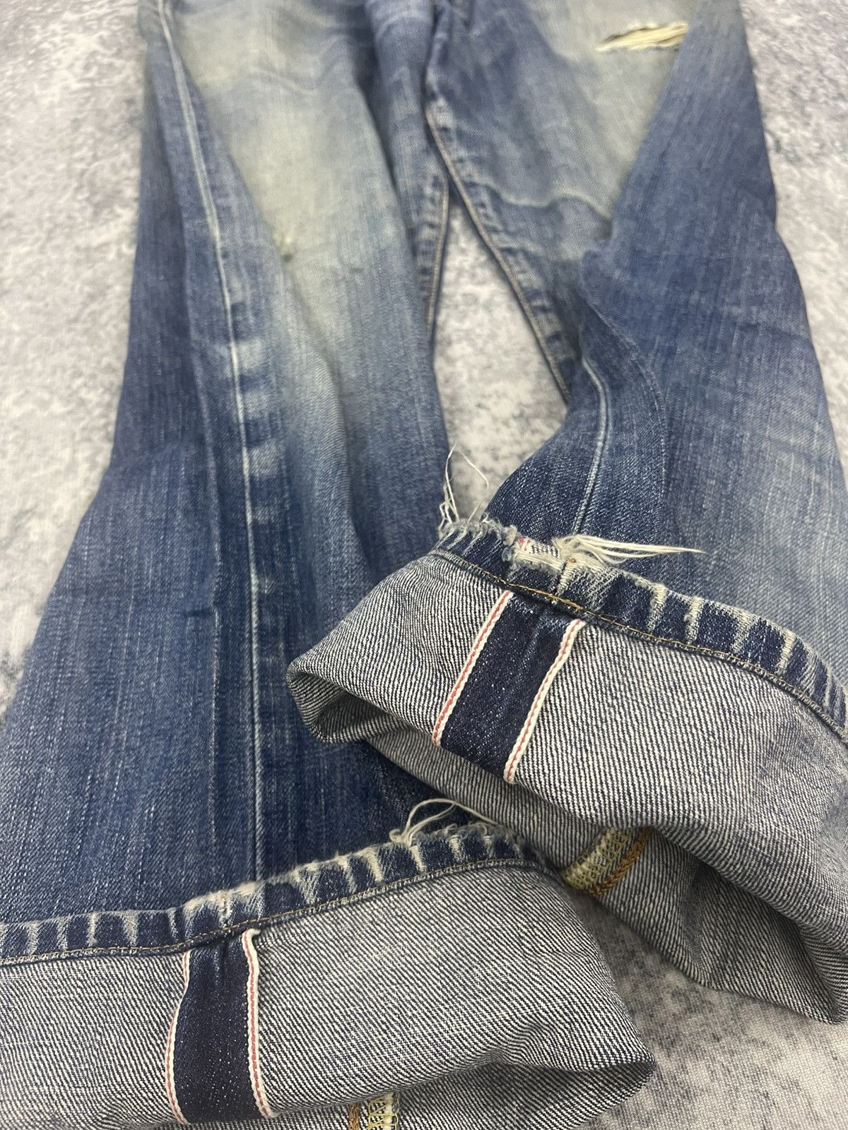 Edwin Edwin 505x Selvedge Distressed Denim Size US 33 - 15 Thumbnail