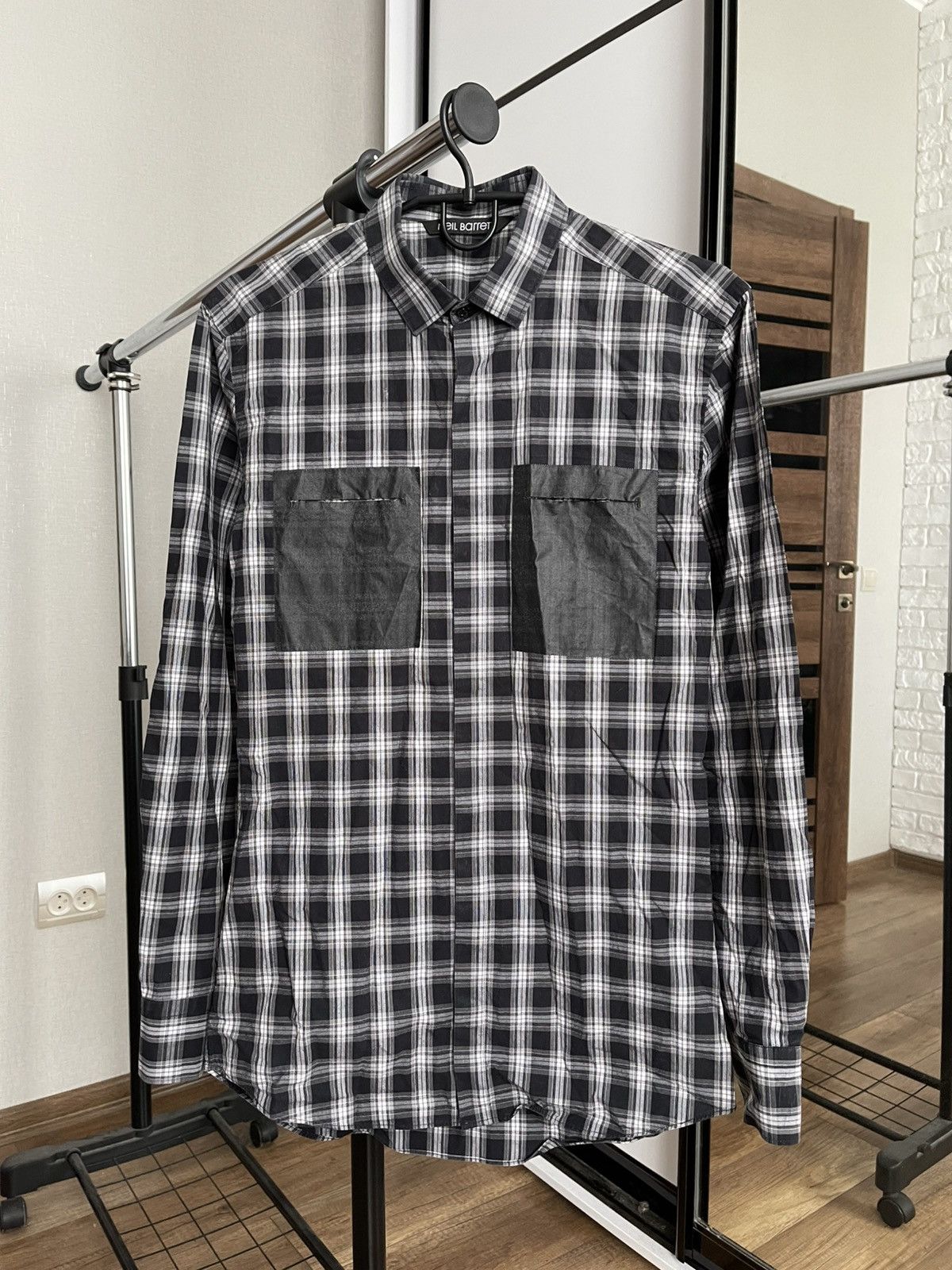 Luxury × Neil Barrett Neil barret aop pac man button up long