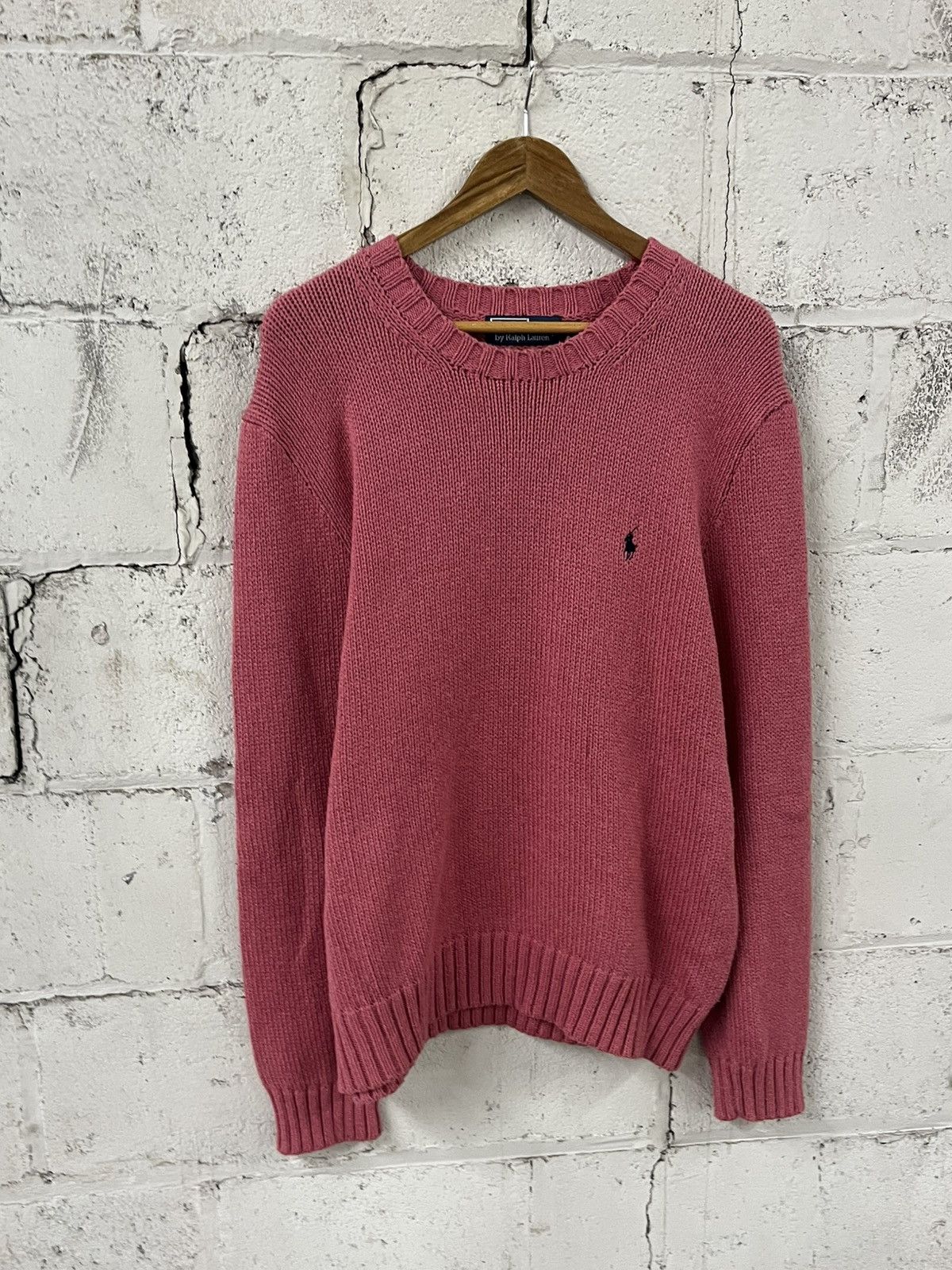 Polo Ralph Lauren Polo Ralph Lauren vintage sweater knit heavyweight pink Size US XL / EU 56 / 4 - 4 Thumbnail