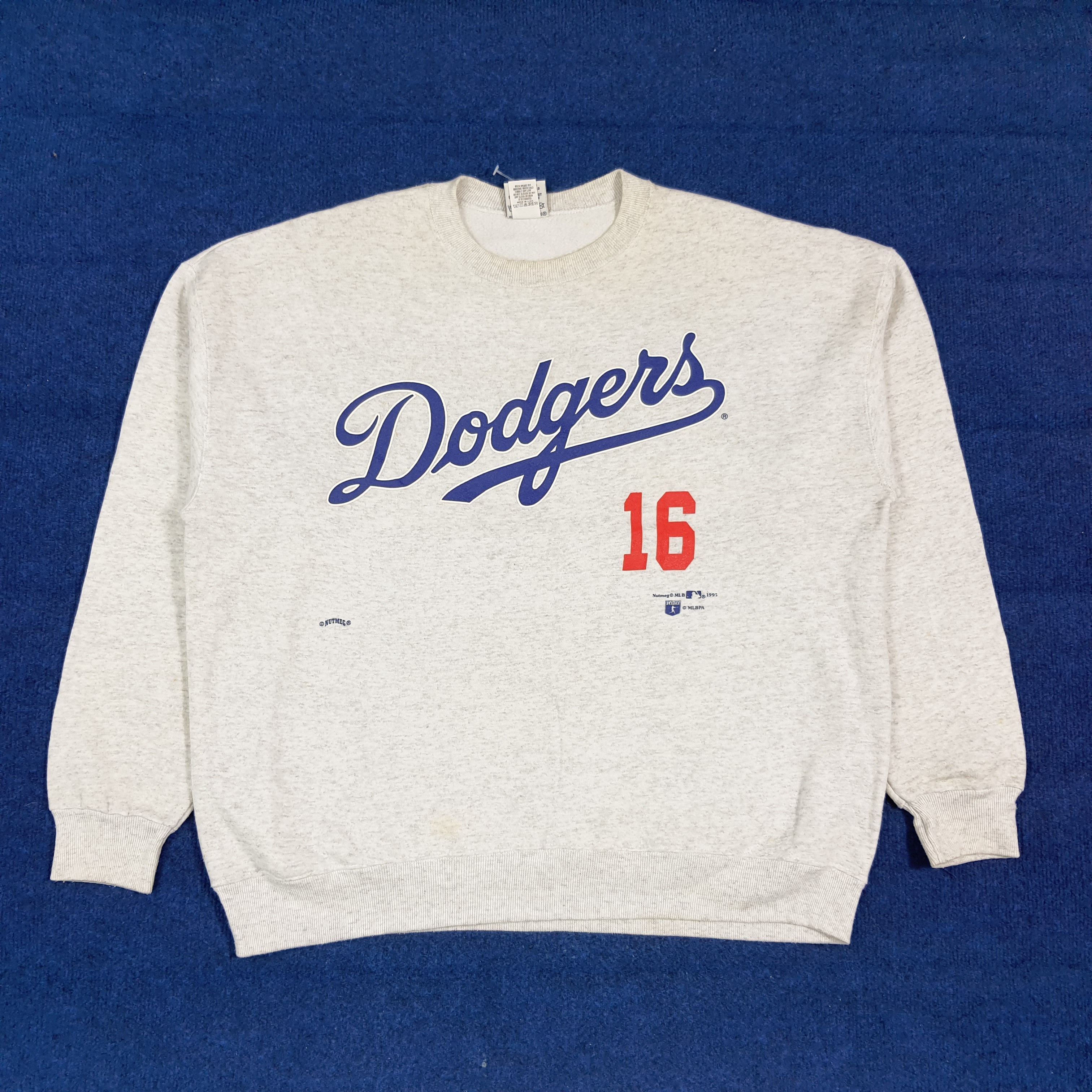 Nutmeg Vintage 90s Nutmeg Hideo Nomo LA Dodgers Sweatshirt C282N14 Size US XL / EU 56 / 4 - 1 Thumbnail
