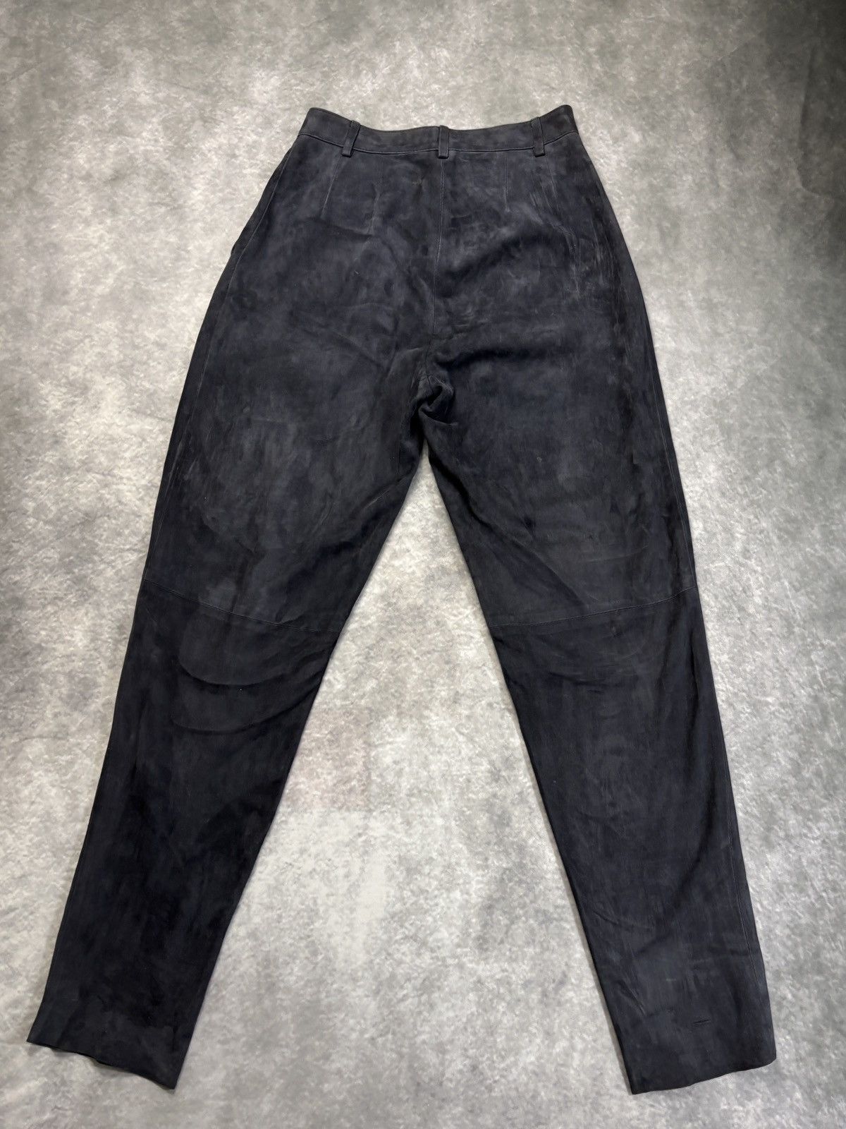 Giorgio Armani × Vintage 1980s Giorgio Armani Suede Pants Vintage Borgonuovo Black 44 Size 30" / US 8 / IT 44 - 14 Thumbnail