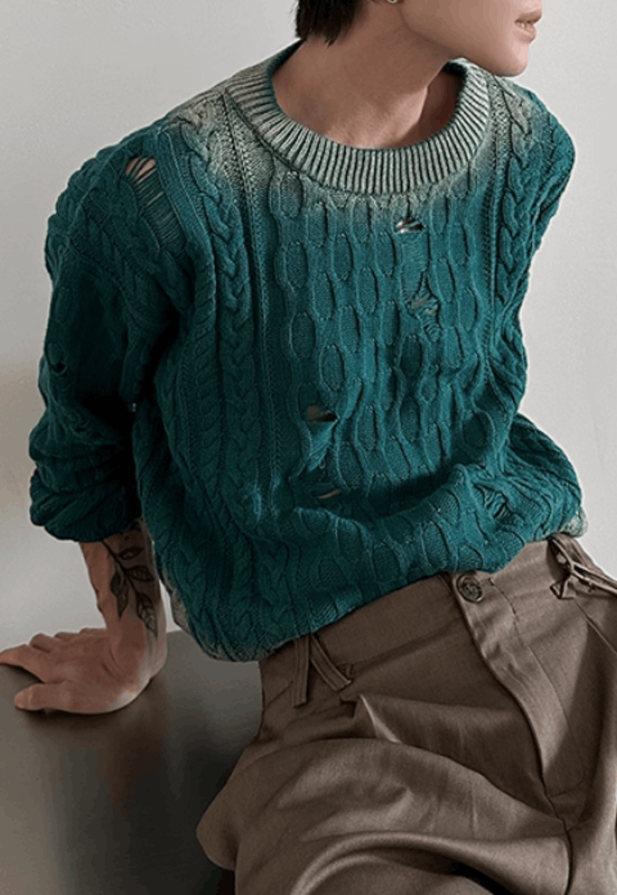 Other Unsix Ombre spray-dyed short knit sweater Size US M / EU 48-50 / 2 - 6 Thumbnail