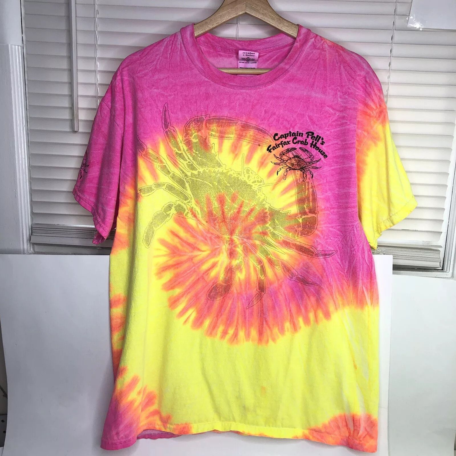 Gildan Vtg Tie Dyed T-shirt L Advertise Captain Pells Fairfax Crap Size US L / EU 52-54 / 3 - 2 Thumbnail